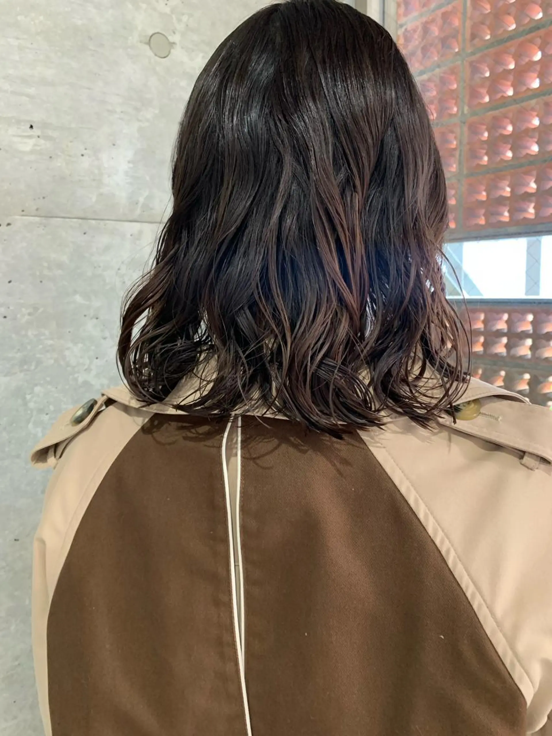 ミディアム ボブパーマコテ巻き風 パーマNo1深江秀平のヘアスタイル