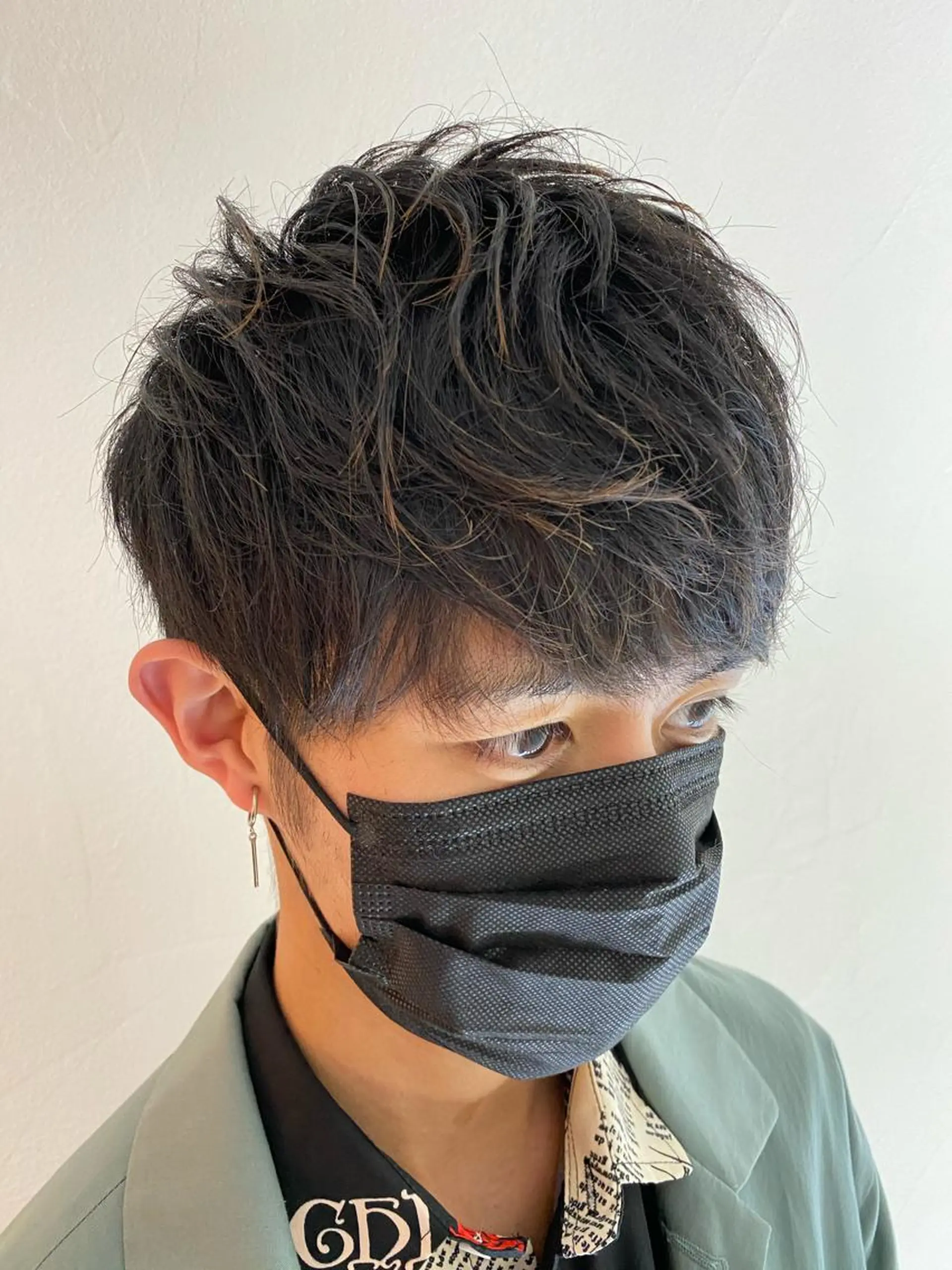 ミディアム カラー 柳澤 和也のヘアスタイル