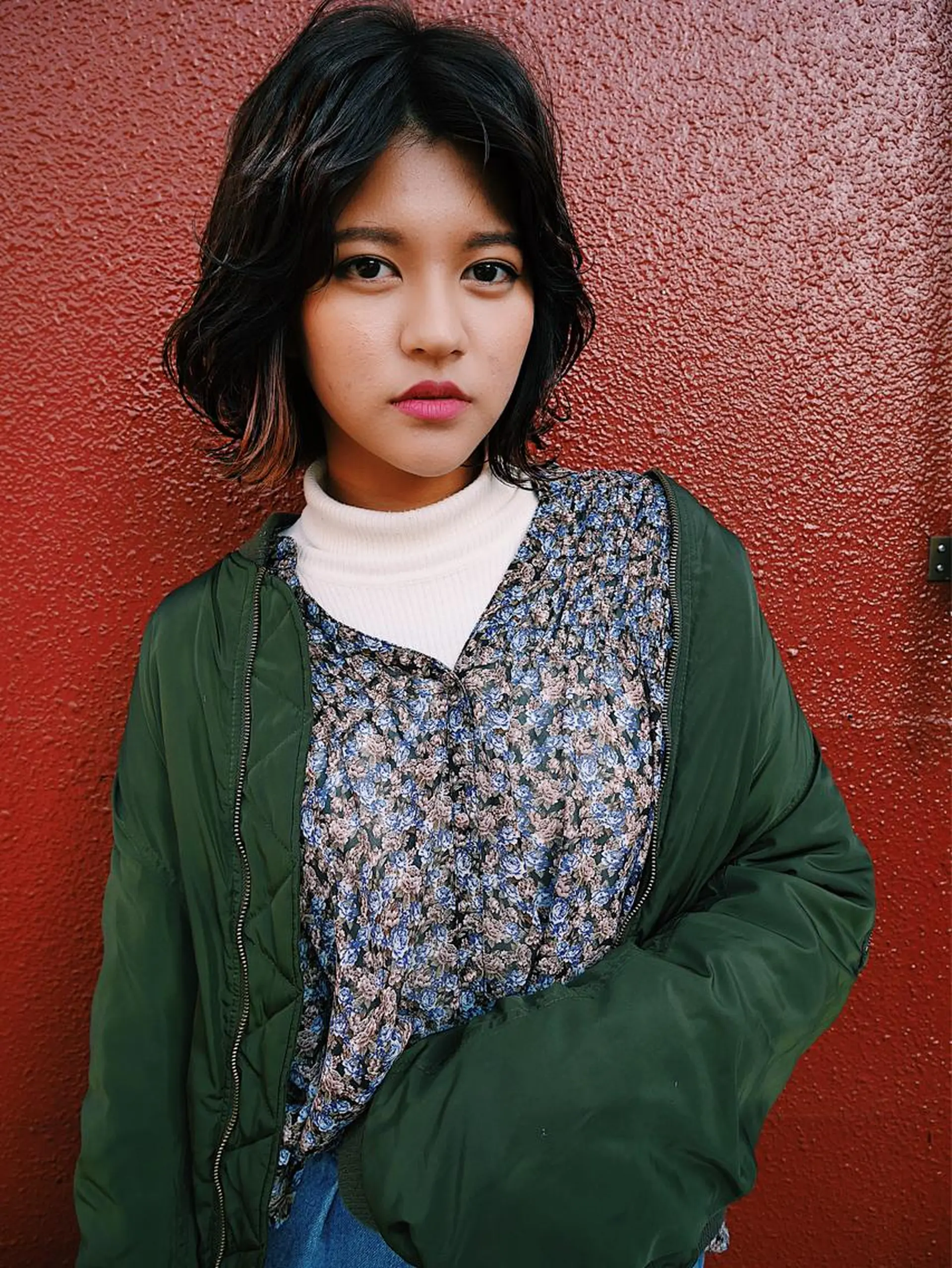 ミディアム カラー レイヤーカット/ パーマ/鎌田実奈歩のヘアスタイル