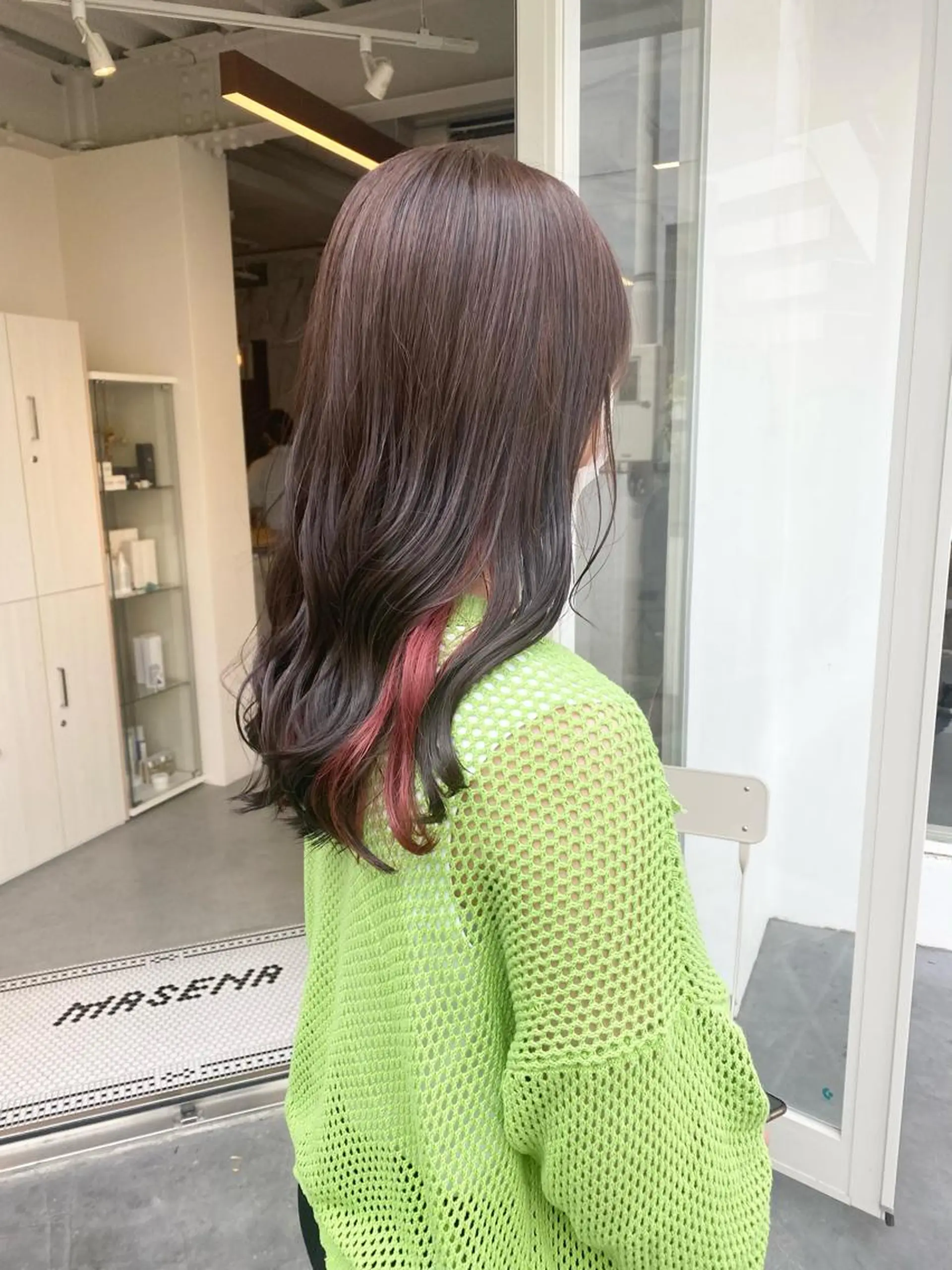 セミロング カラー レッドカラー ❄️中川 慎之介❄️のヘアスタイル