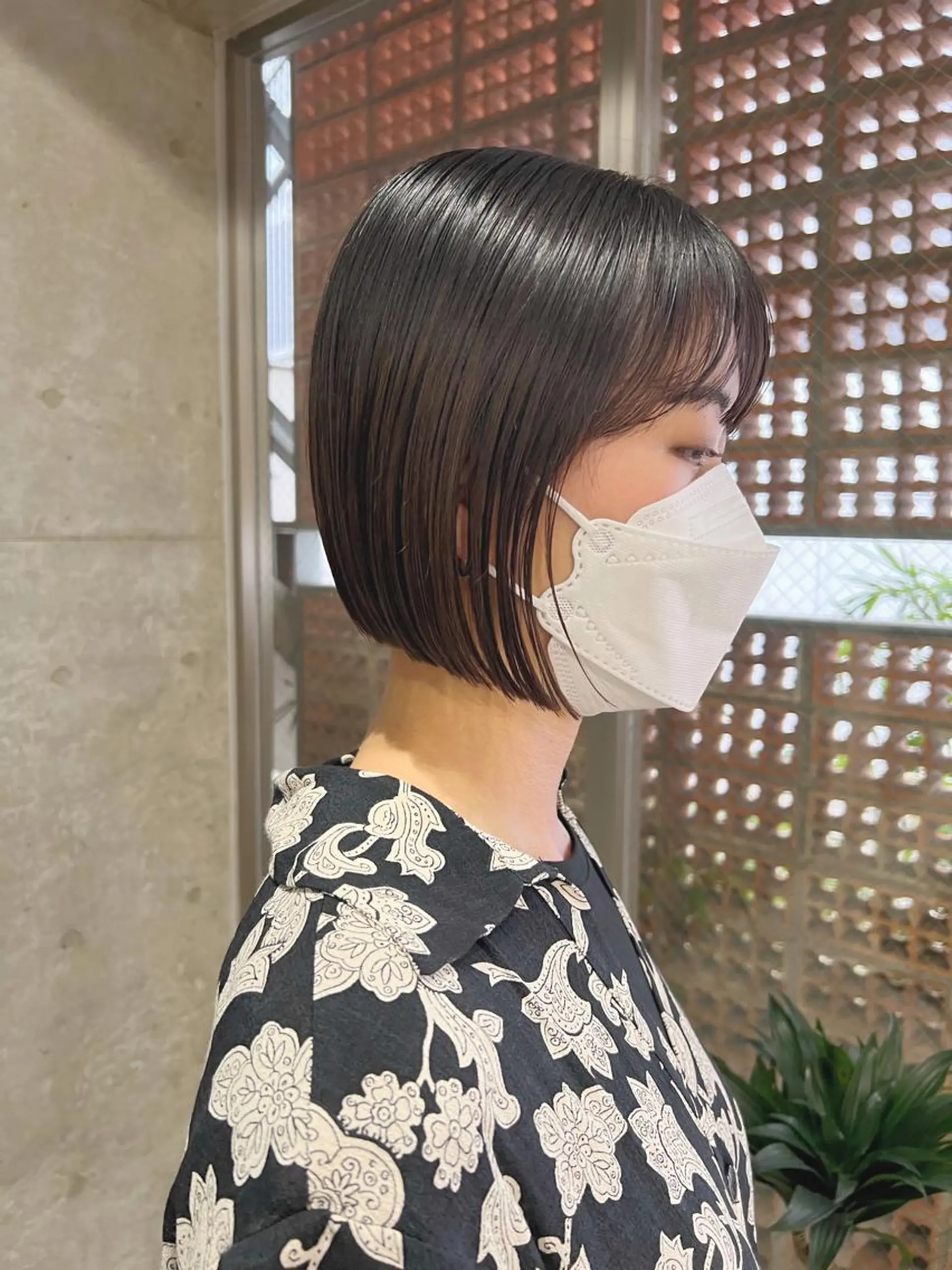 ショート カラー ボブパーマコテ巻き風 パーマNo1深江秀平のヘアスタイル