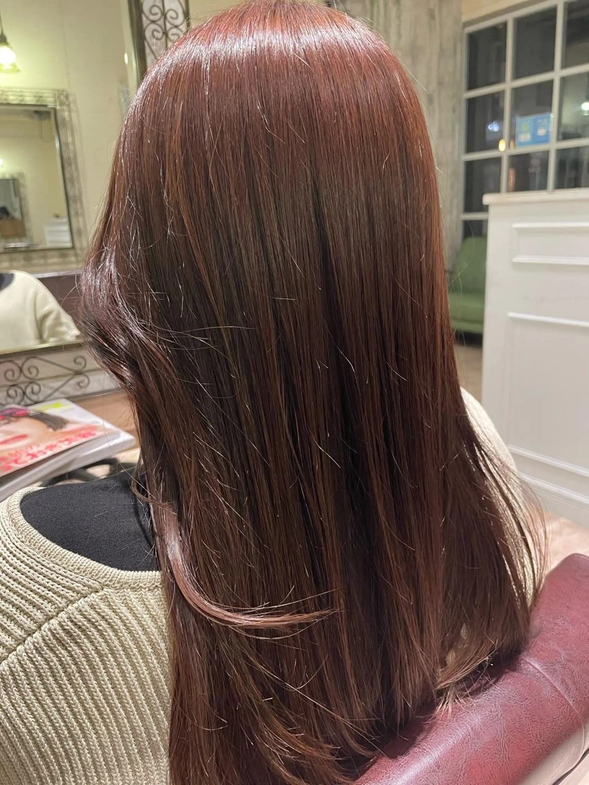 ロング ピンクブラウン カット ヘアカラー Cherie所属・綾 【あや】のヘアスタイル