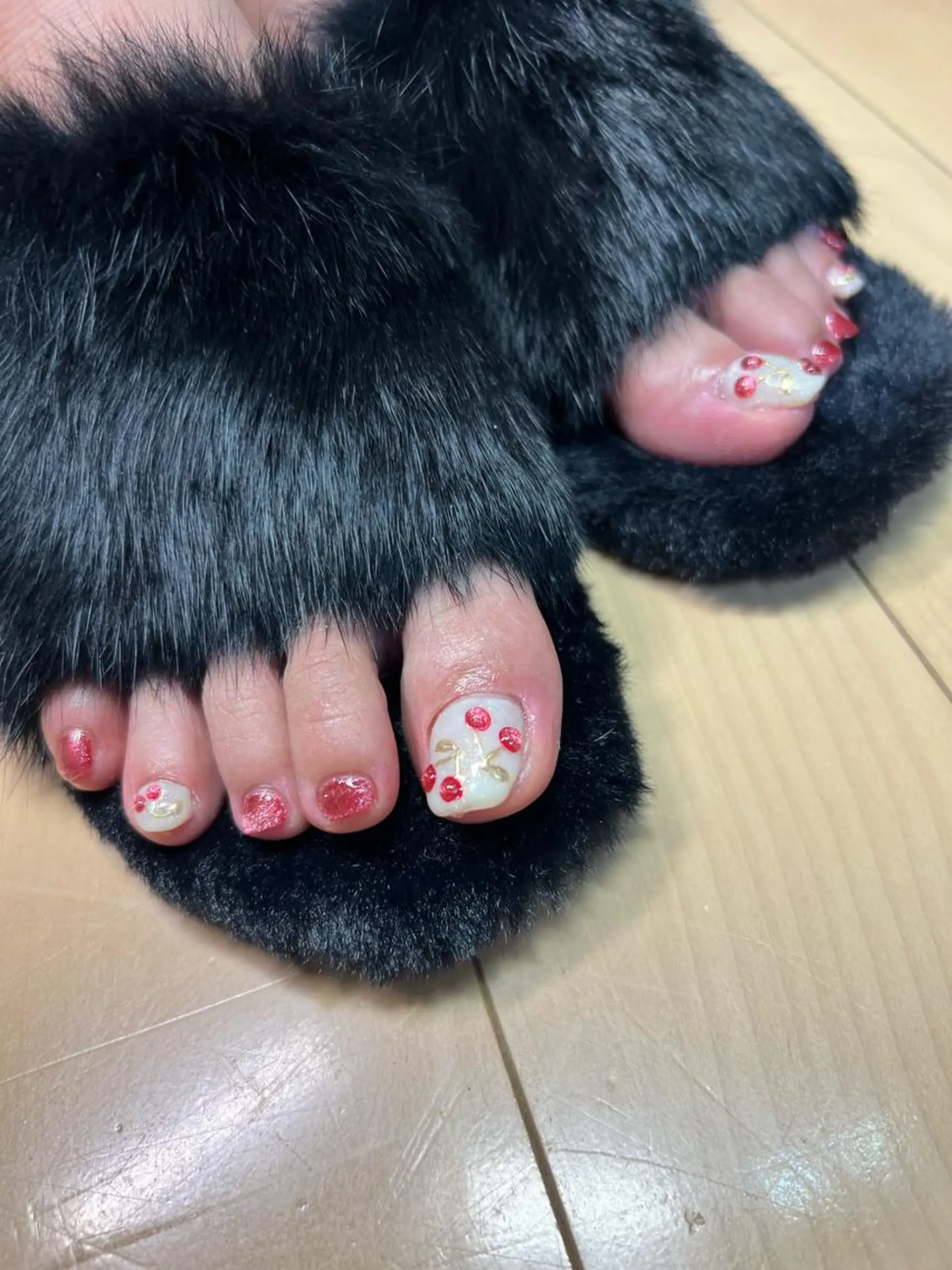 ネイル フットネイル ぷっくりネイル フットネイル たきぐち みちこのネイルデザイン