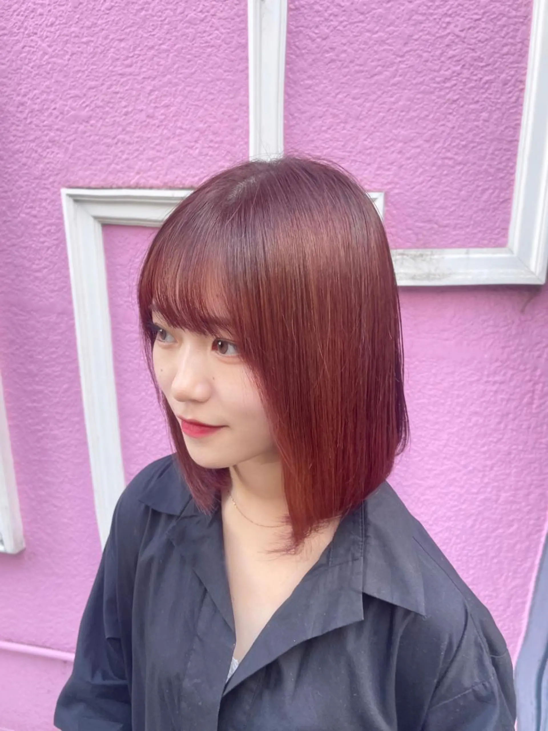 ミディアム カラー 似合わせカット ヘアカラー トリートメント Ricca所属・Hina🧵/恵比寿 中目黒/透明感カラーのヘアスタイル