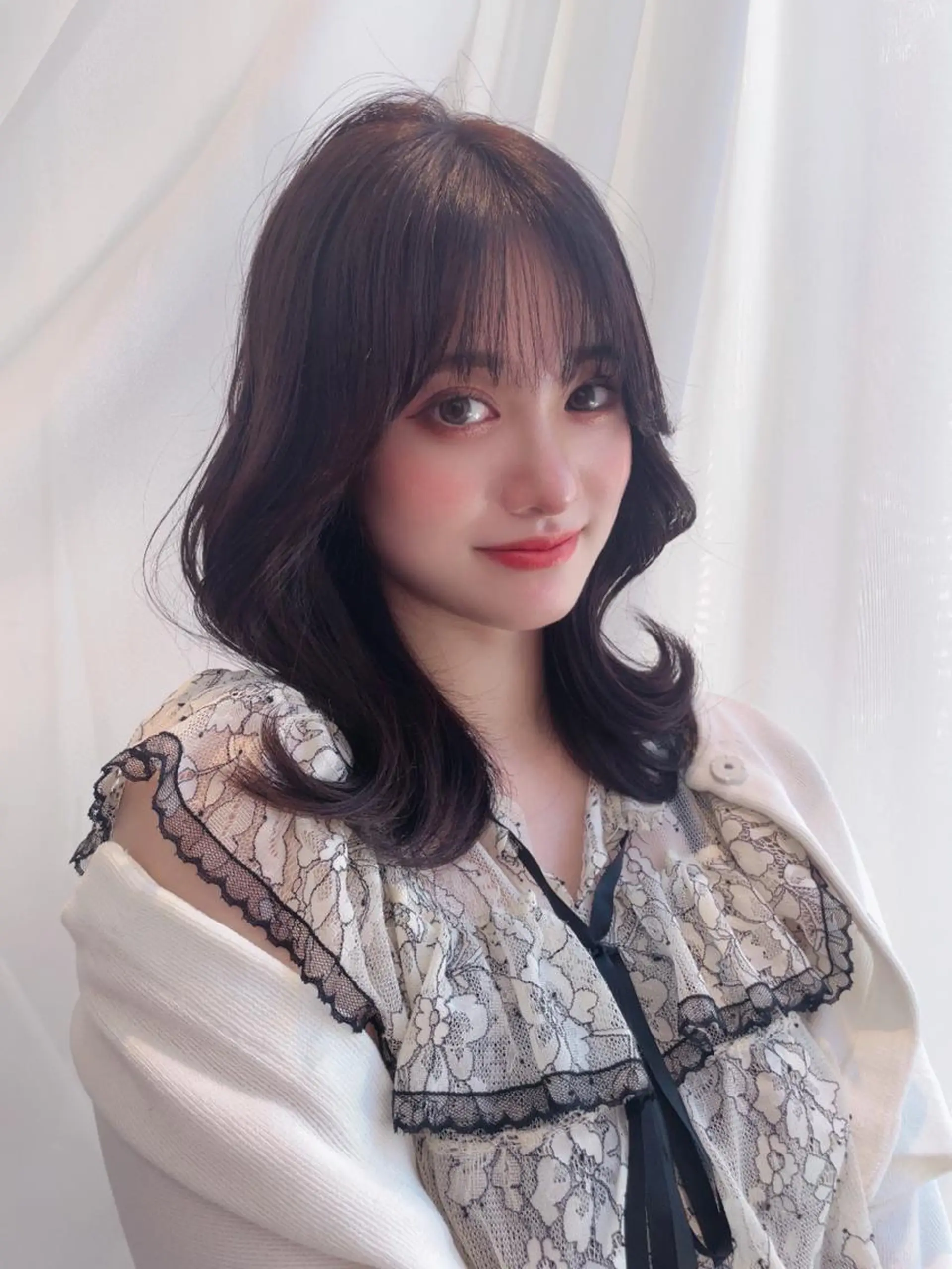 ミディアム カラー ヘアアレンジ Toiro所属・🤎小顔レイヤー /ベージュ🤎友香のヘアスタイル