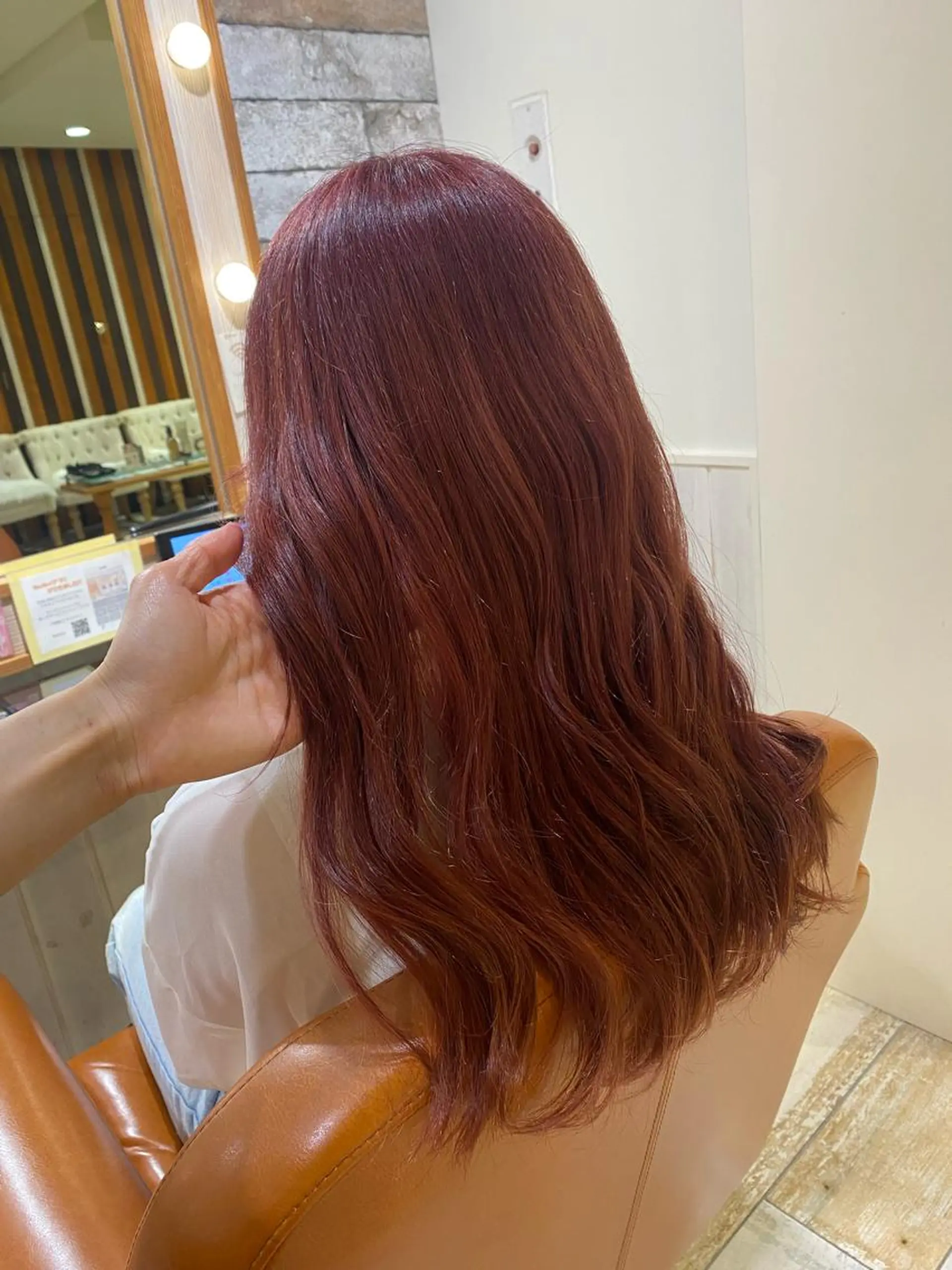 セミロング カラー ブリーチ ピンクカラー 🌸小島友梨香🌸 ブリーチカラーのヘアスタイル