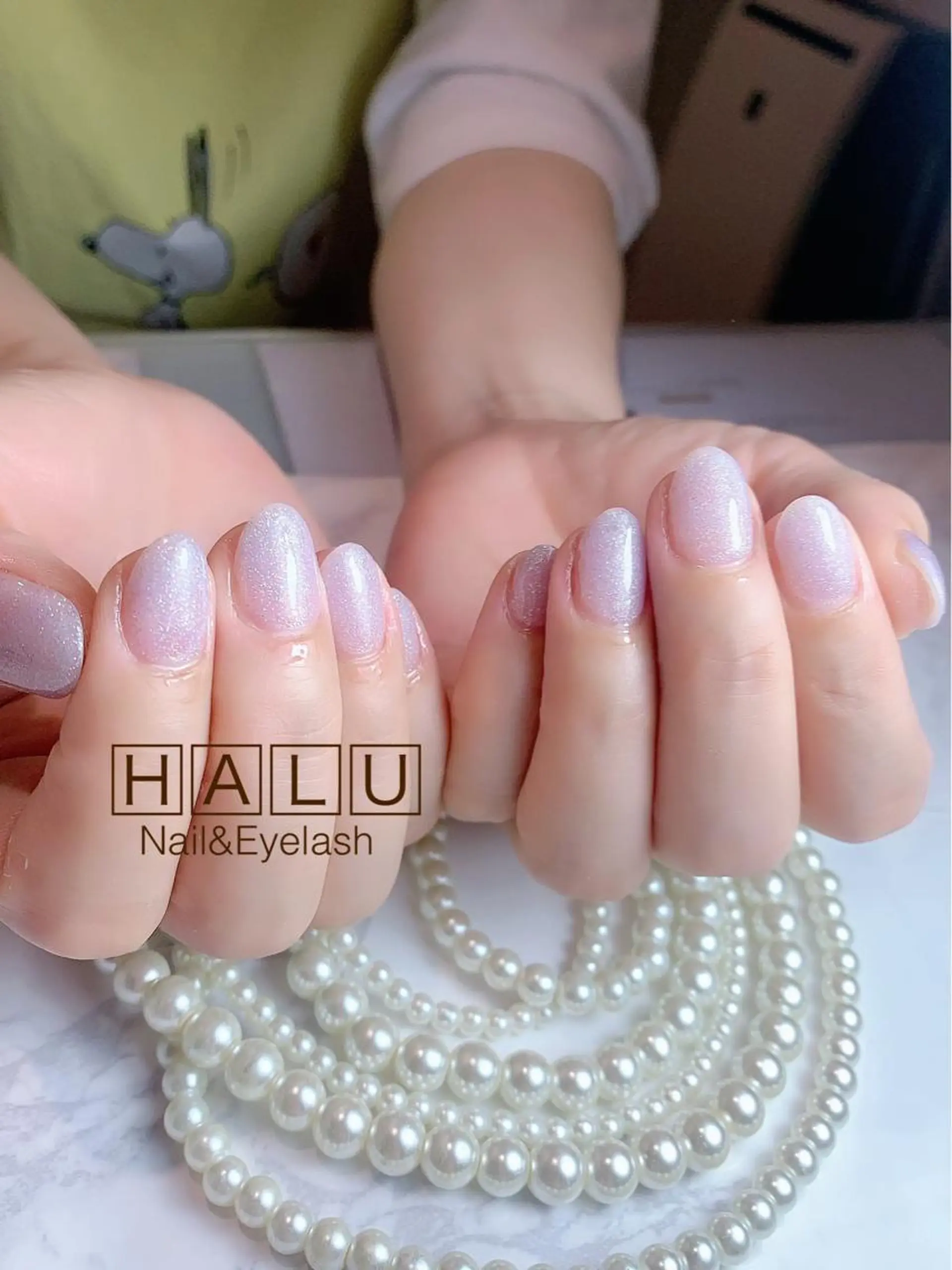 ネイル ラメ(グリッター) パープル HALU ハルのネイルデザイン