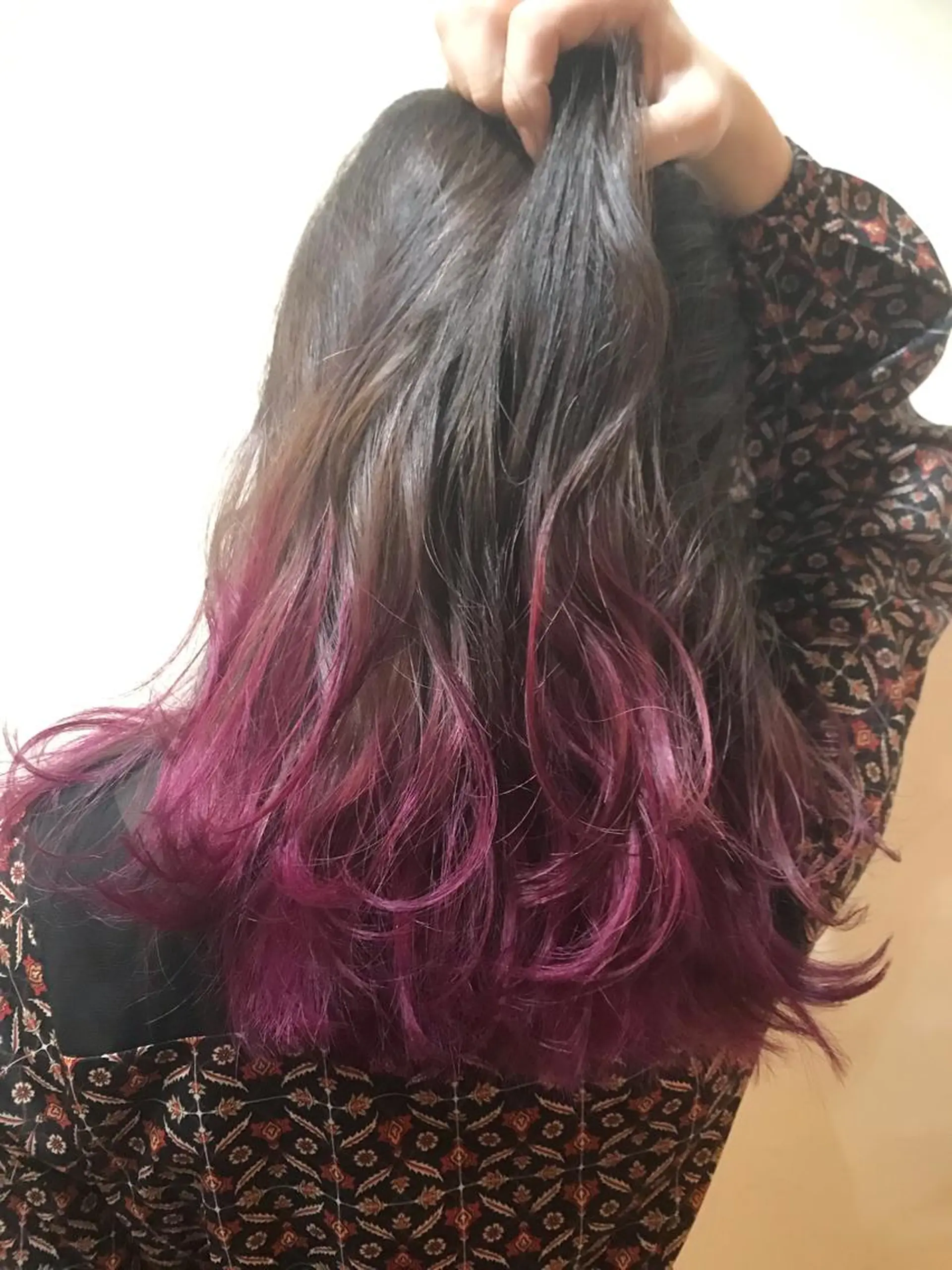 ロング カラー ヘアアレンジ グラデーションカラー パープルカラー アイラッシュ/美容室 個室/瀬戸 一菜のヘアスタイル