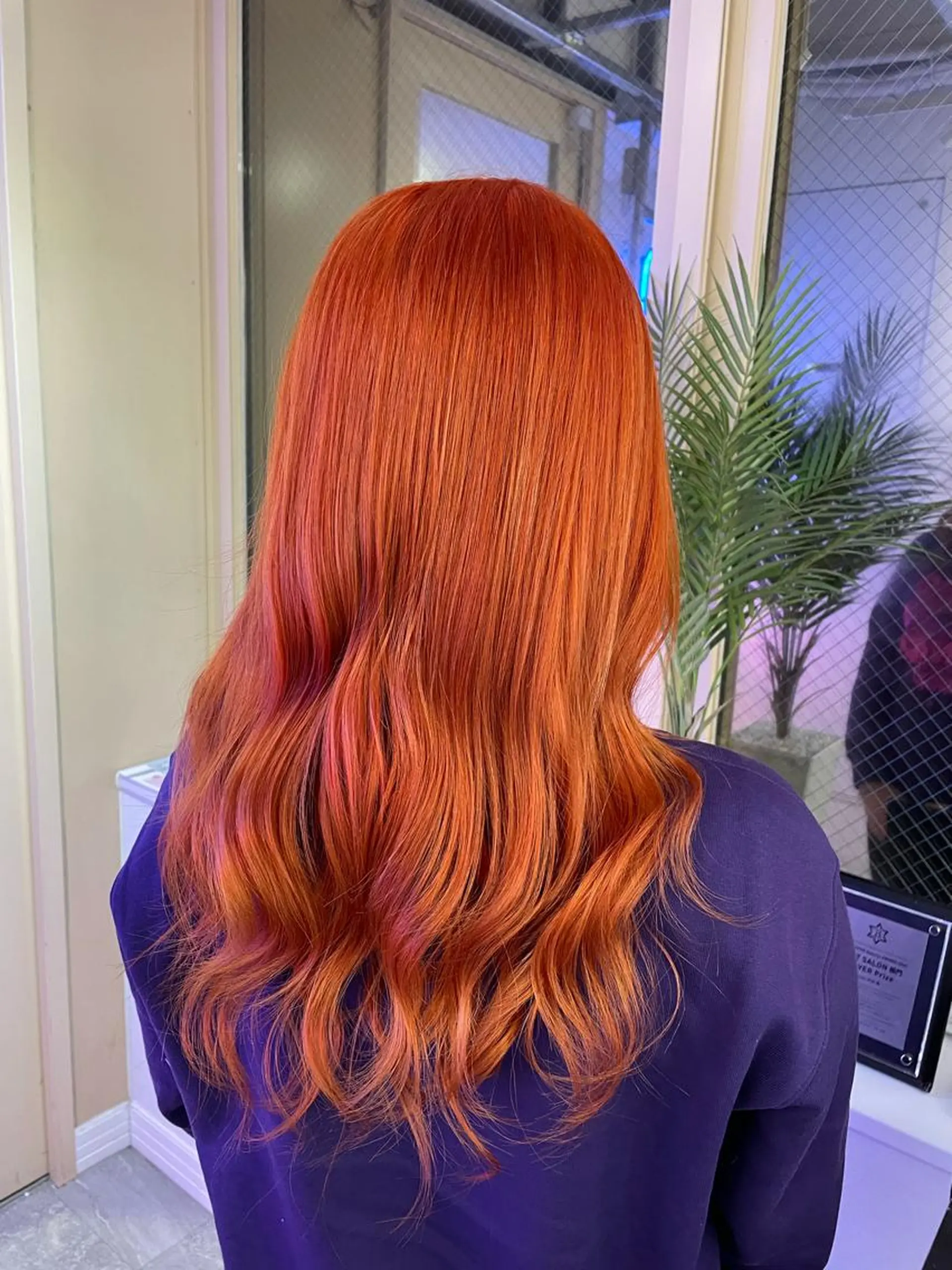 ロング カラー ブリーチ オレンジ ヘアカラー トリートメント 🌈プルエクステ& ハイトーン🌈関飛鳥のヘアスタイル