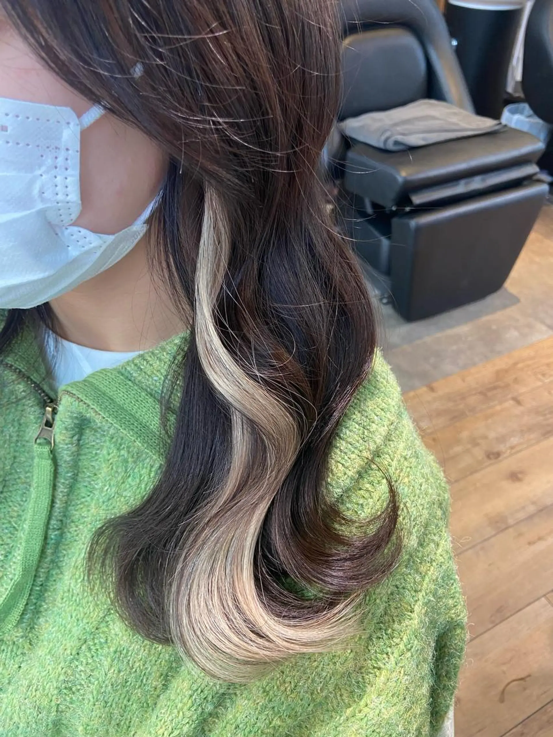 セミロング カラー プルエクステ インナーカラー エクステ エクステ 🧸プルエクステ❤︎ ネイルKAO🧸のヘアスタイル