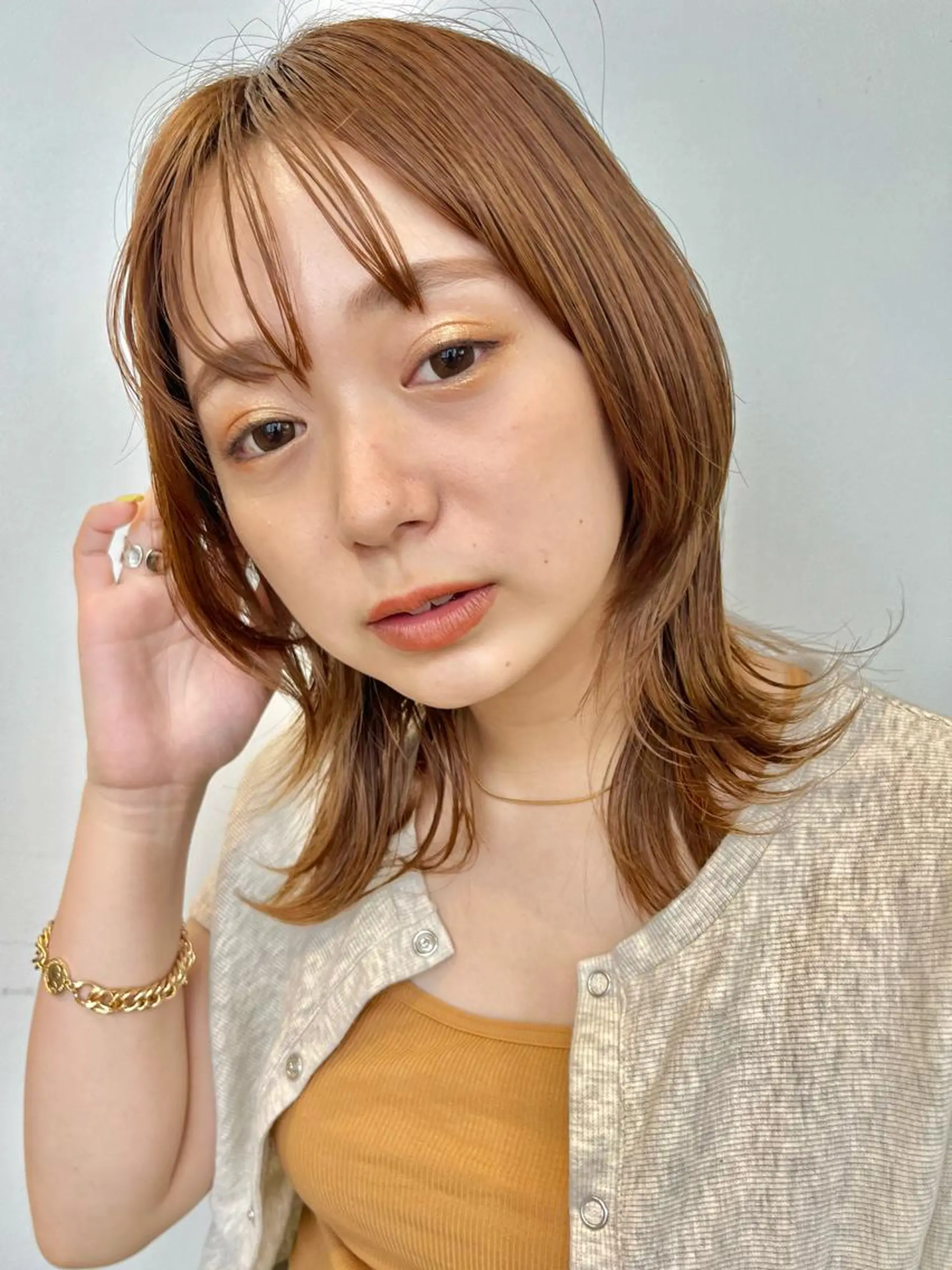 ロング カラー カコ/レイヤーカット ヘアアレンジのヘアスタイル