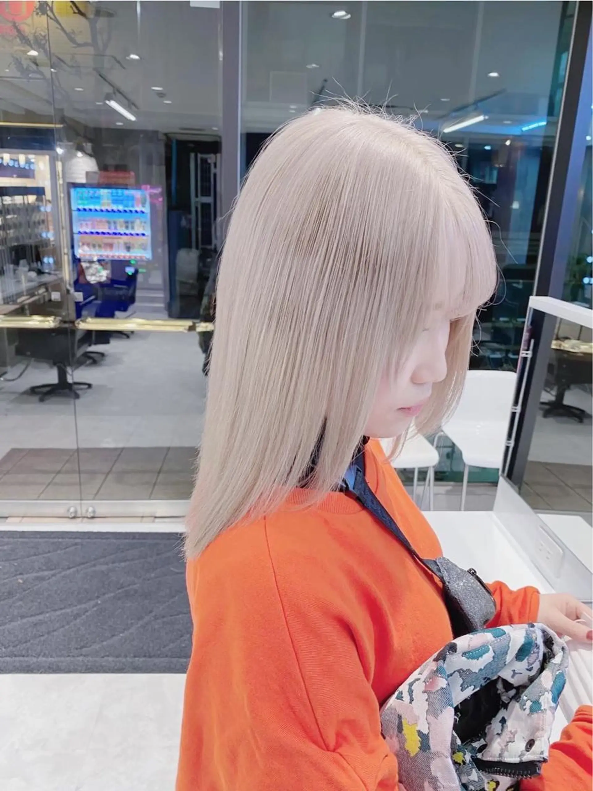 セミロング ヘアカラー トリートメント ヘアセット メンズパーマ名人 TAKUMAのヘアスタイル