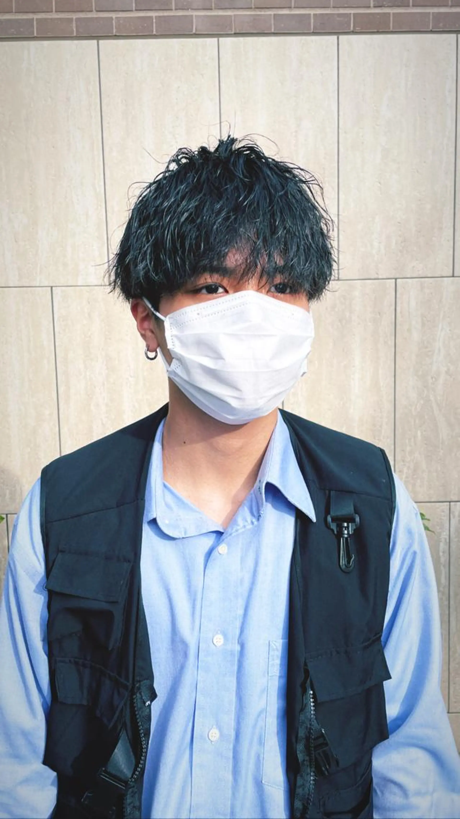 ミディアム パーマ メンズ BASUKIA 西宮 甲子園口所属・𝙢𝙚𝙣'𝙨 𝙝𝙖𝙞𝙧高津のヘアスタイル