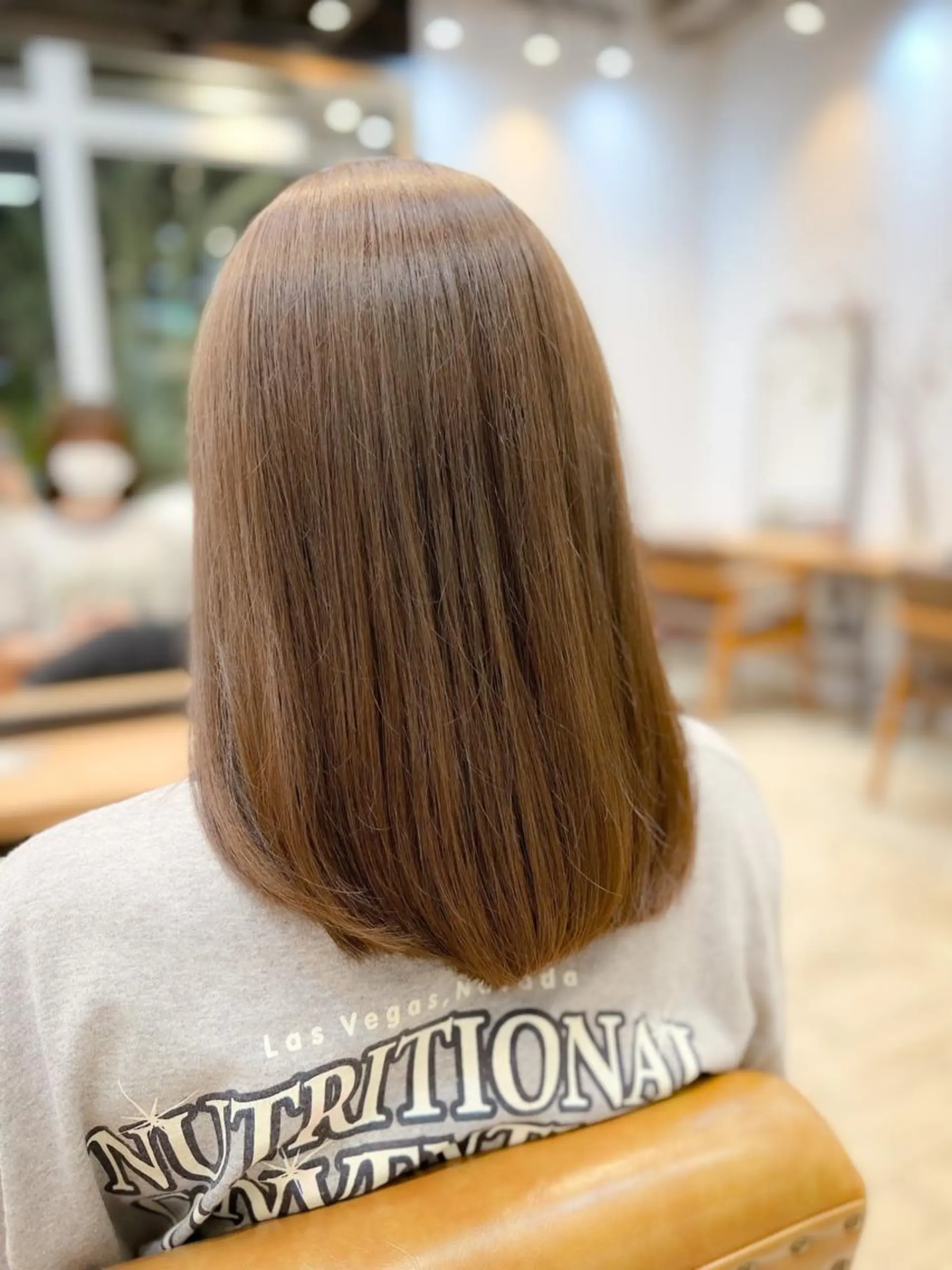 セミロング カラー アッシュ ベージュカラー トリートメント BEAUTY GENE professional　越谷レイクタウン店所属・篠宮 杏珠のマツエク・マツパデザイン