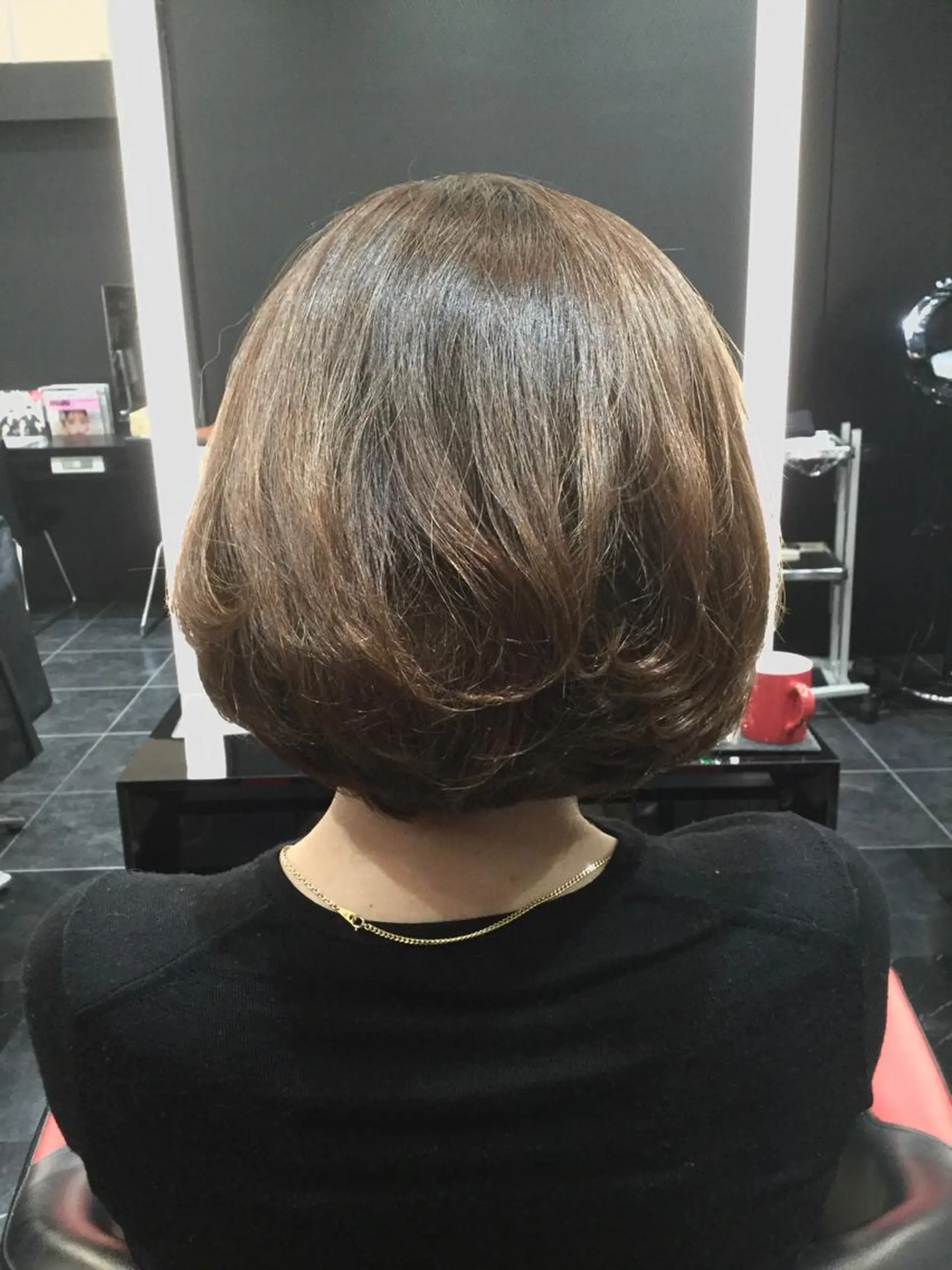 ミディアム カラー パーマ Annon プライベートサロンのヘアスタイル