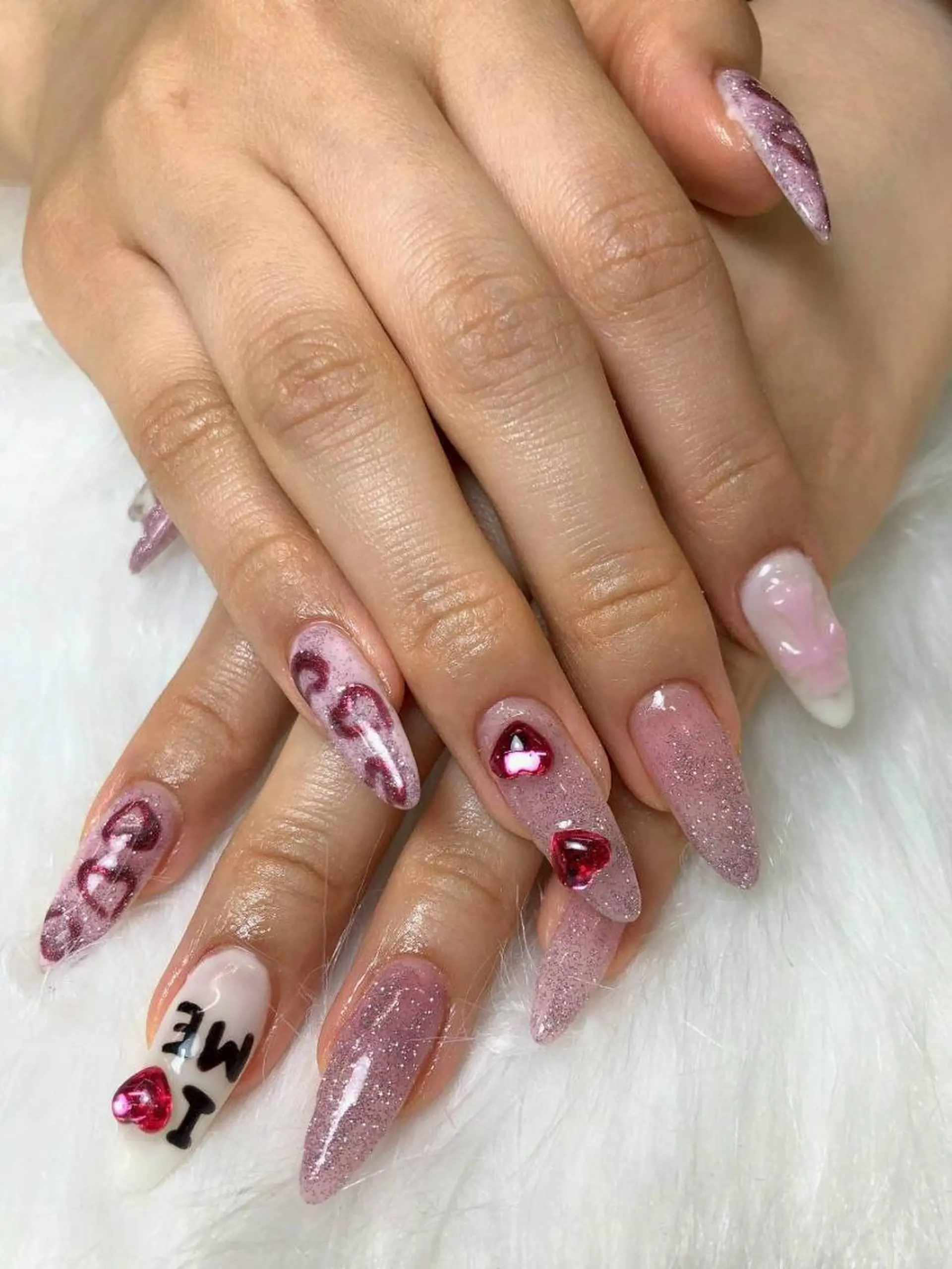 ネイル ジェルネイル 韓国ネイル パラジェル ワンホンネイル MIHANAネイル ／MINH ミンのネイルデザイン