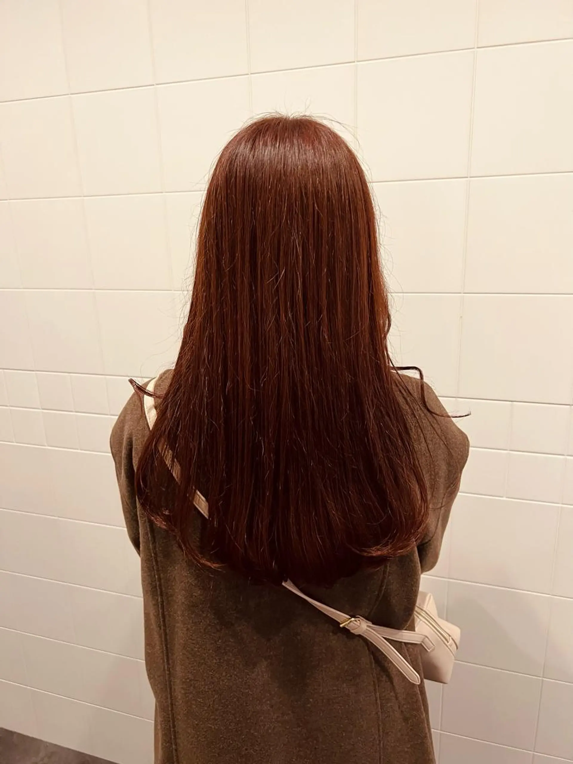 セミロング カラー ブリーチ ブラウンカラー ブリーチなしカラー ピンクカラー ピンクブラウン honen RUKAのヘアスタイル