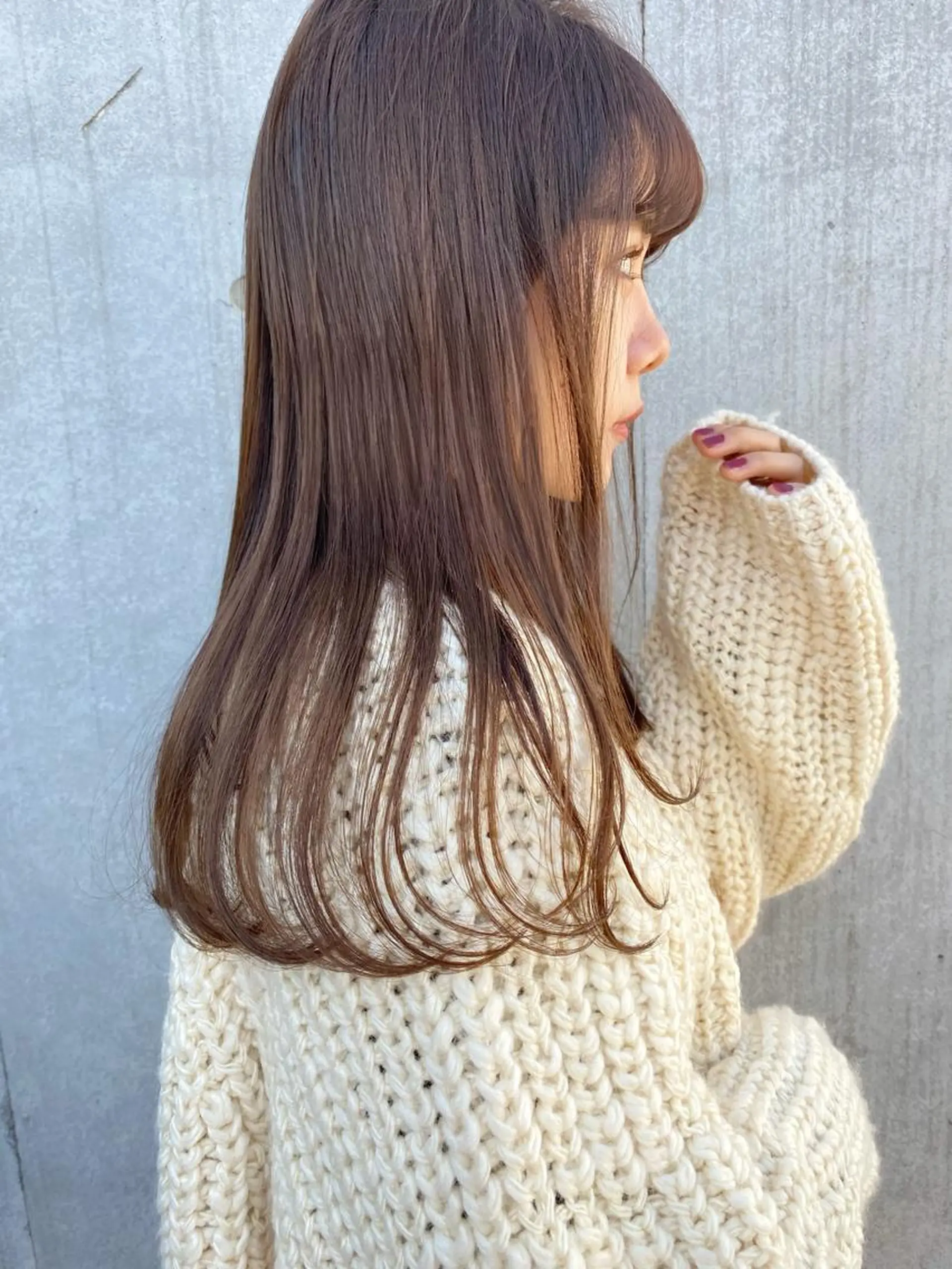 ロング カラー 三浦 望のヘアスタイル
