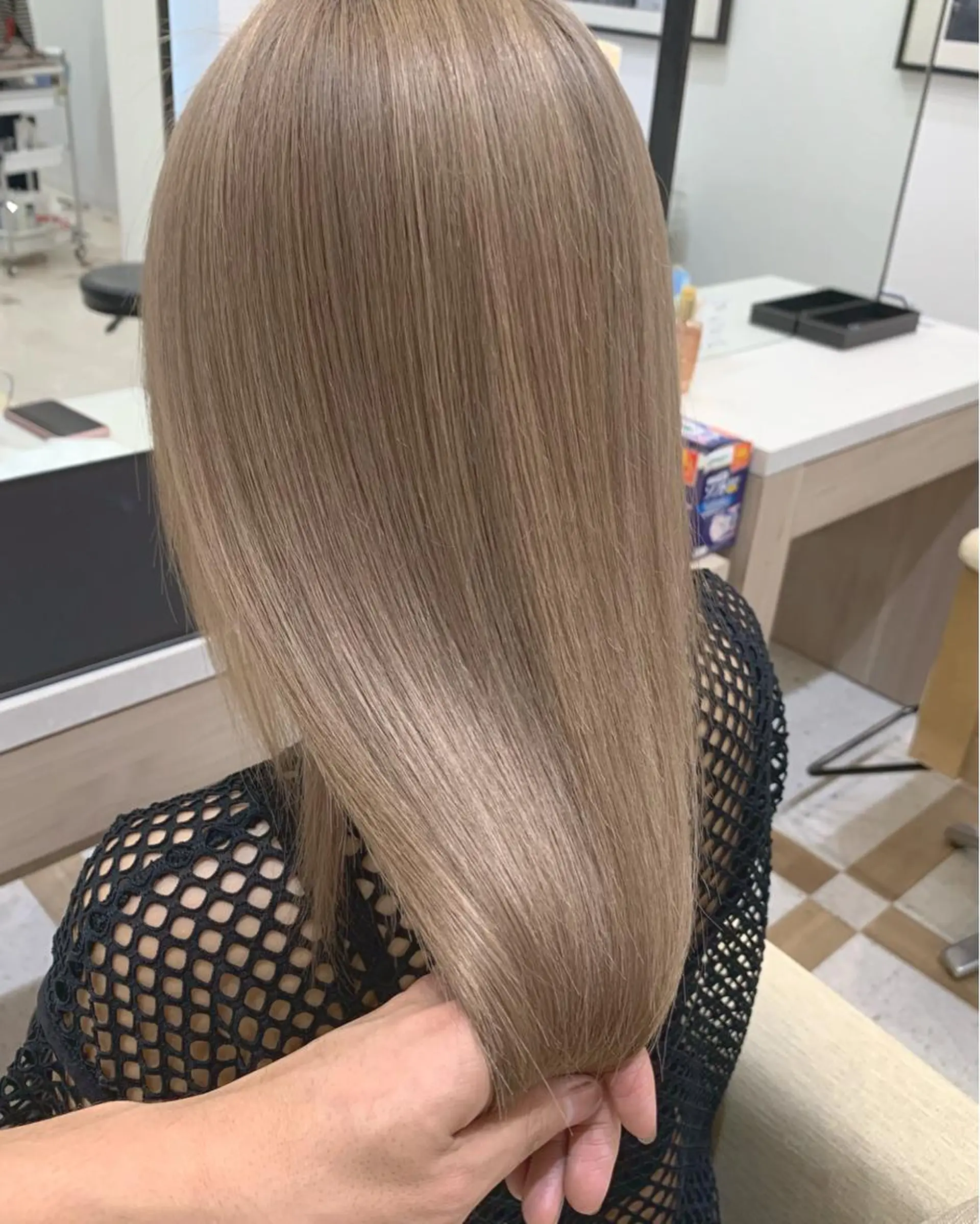 ミディアム カラー 韓国風/顔周りカット /髪質改善RYOTAのヘアスタイル