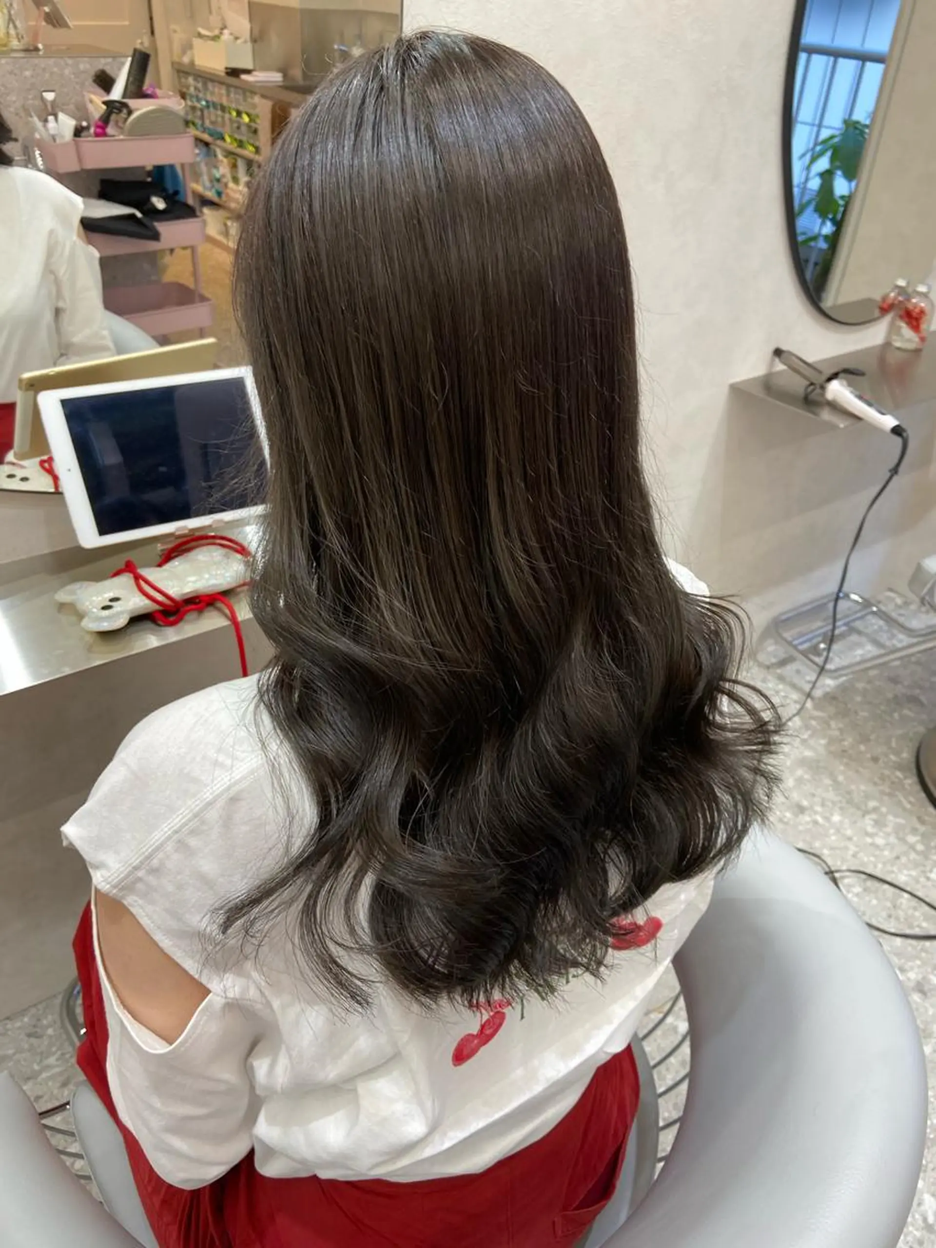 セミロング カラー 新宿/韓国ヘア 中明度カラー/かやのヘアスタイル