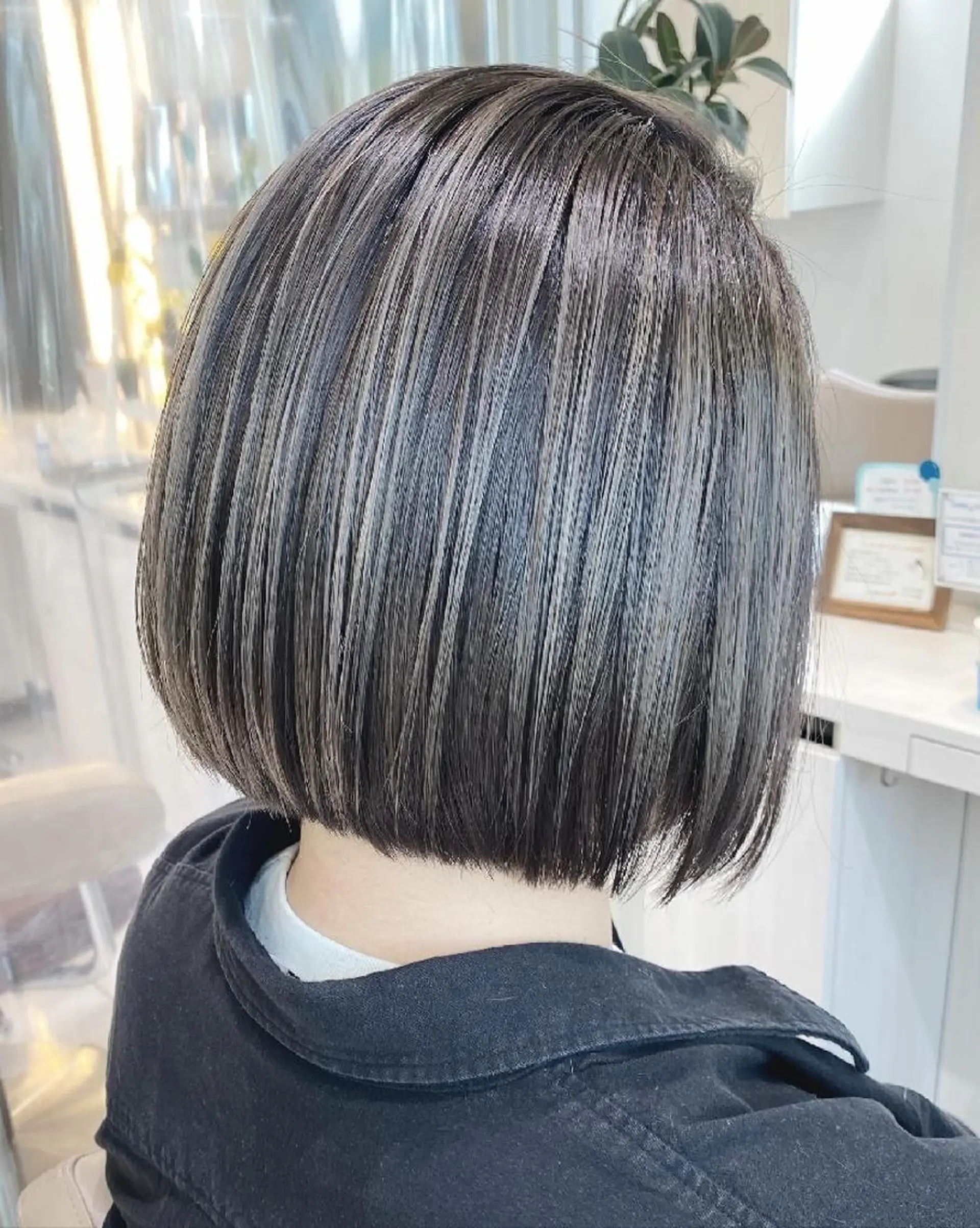 ミディアム カラー バレイヤージュ レイヤーカット ＡＳＨ 大宮のヘアスタイル