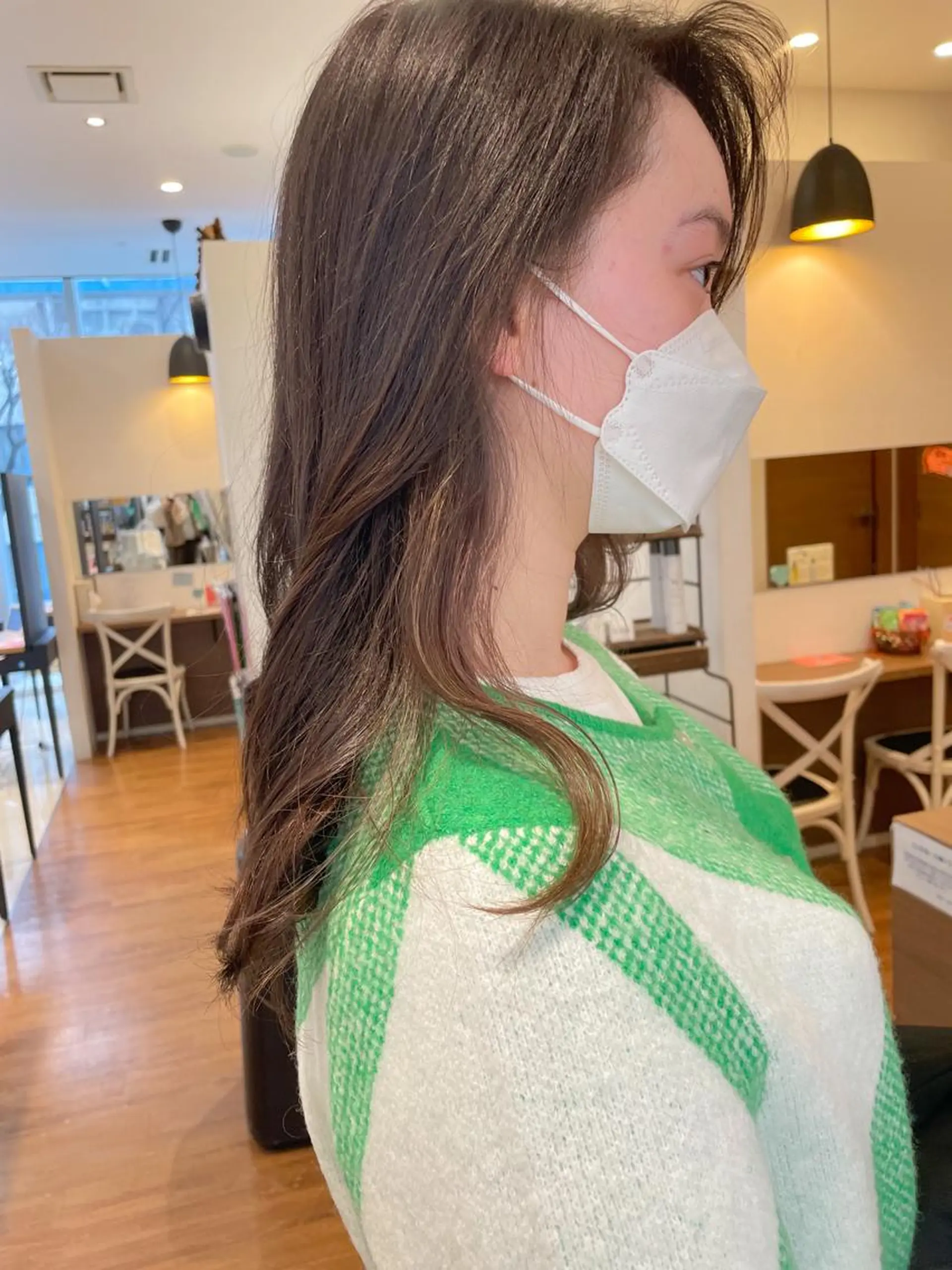 セミロング カラー イヤリングカラー ヘアカラー 髪質改善/ブリーチ 田代 龍我のヘアスタイル