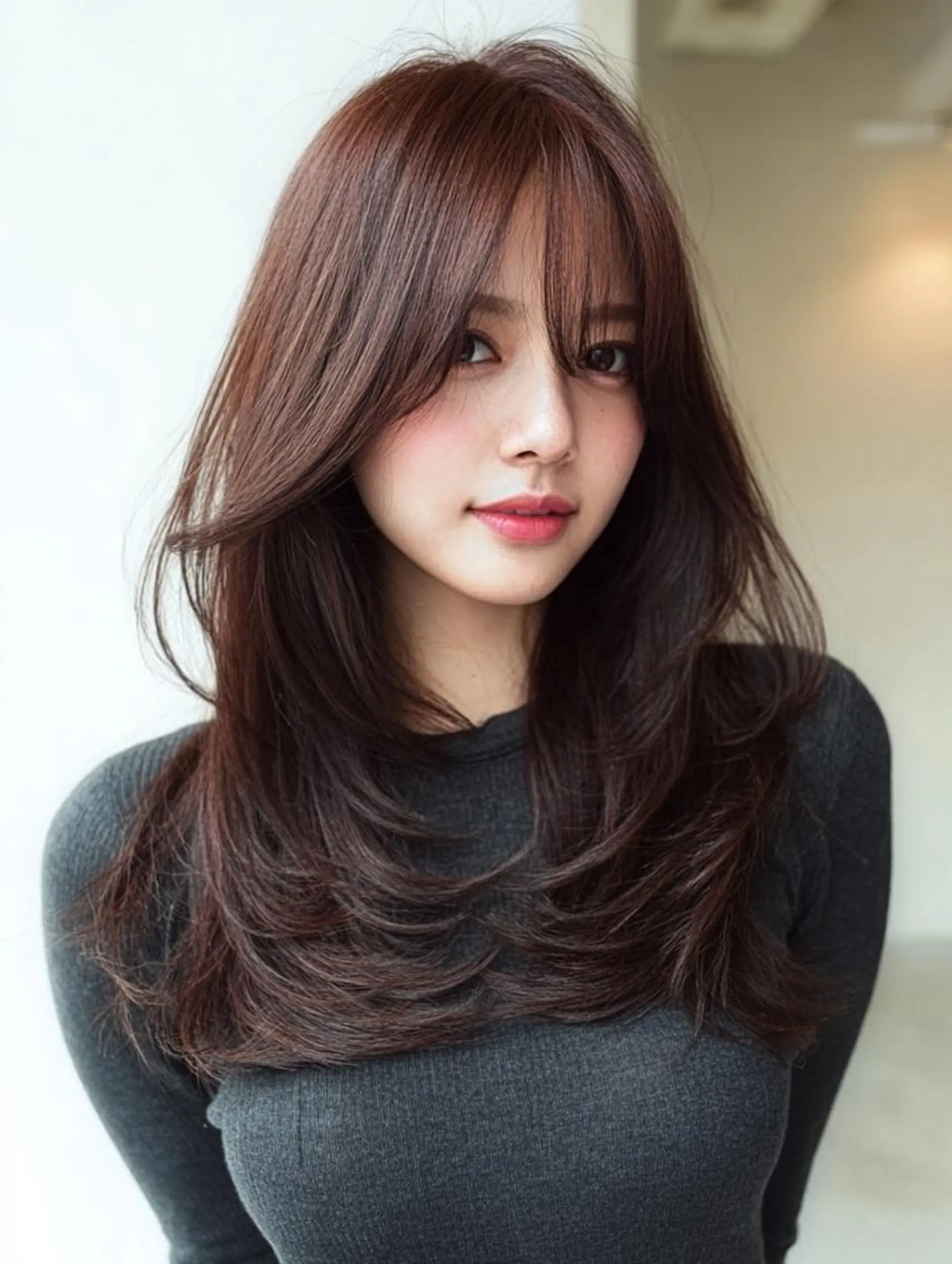 セミロング ハッシュカット 髪質改善 レイヤーカット 縮毛矯正 トリートメント カット ヘアカラー トリートメント 生艶髪&レイヤー🔔 渋谷お薦めNo.1✨のヘアスタイル