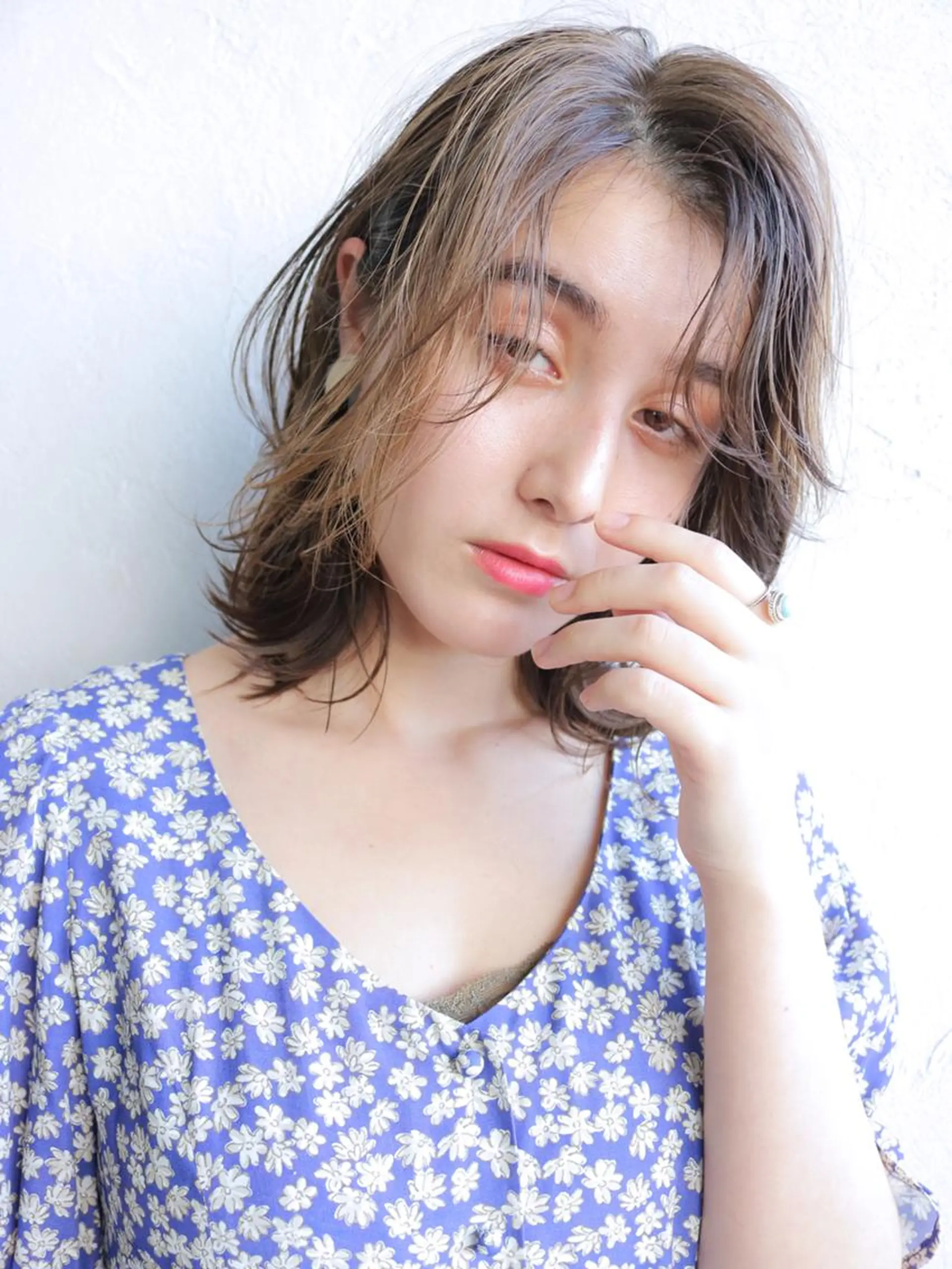 ミディアム カラー パーマ ヘアアレンジ ITbyALBUM 中野店のヘアスタイル