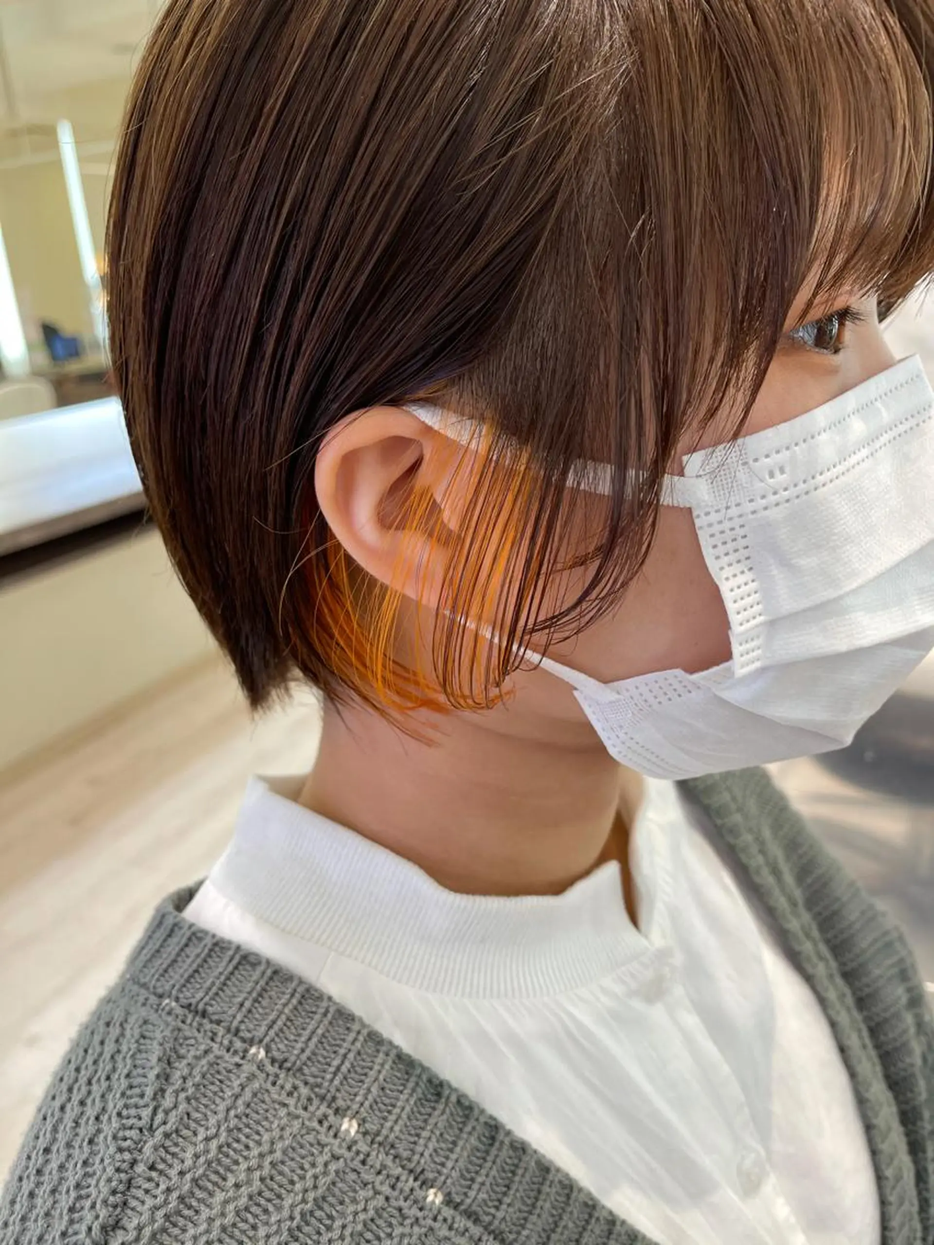 ショート カラー デザインカラー、艶髪 大塚　耕平のヘアスタイル