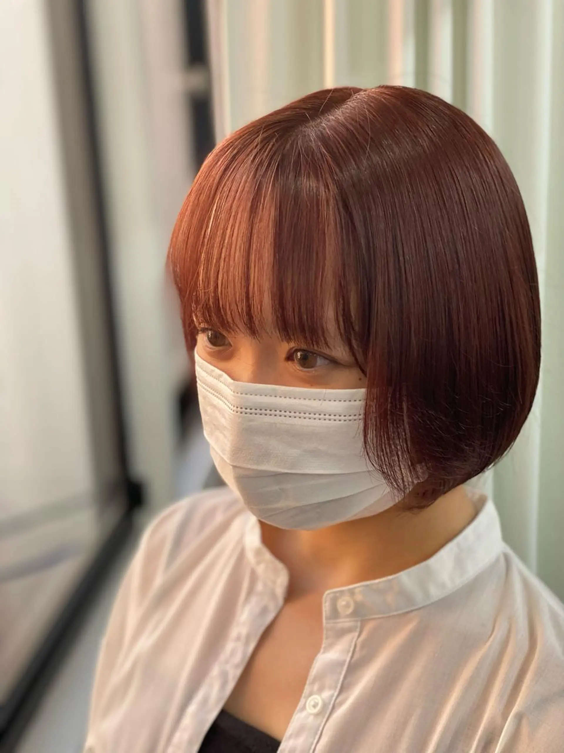 ショート 似合わせカット ヘアカラー トリートメント sunc所属・梅田l大人韓国ヘア レイヤー×艶カラーのヘアスタイル