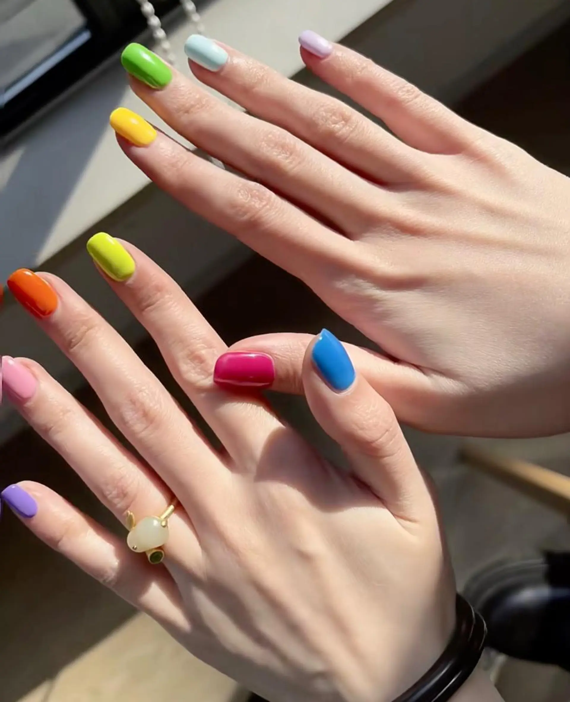 ミディアム ハンドネイル ハンドケア 💜MIYA nail川崎店のネイルデザイン