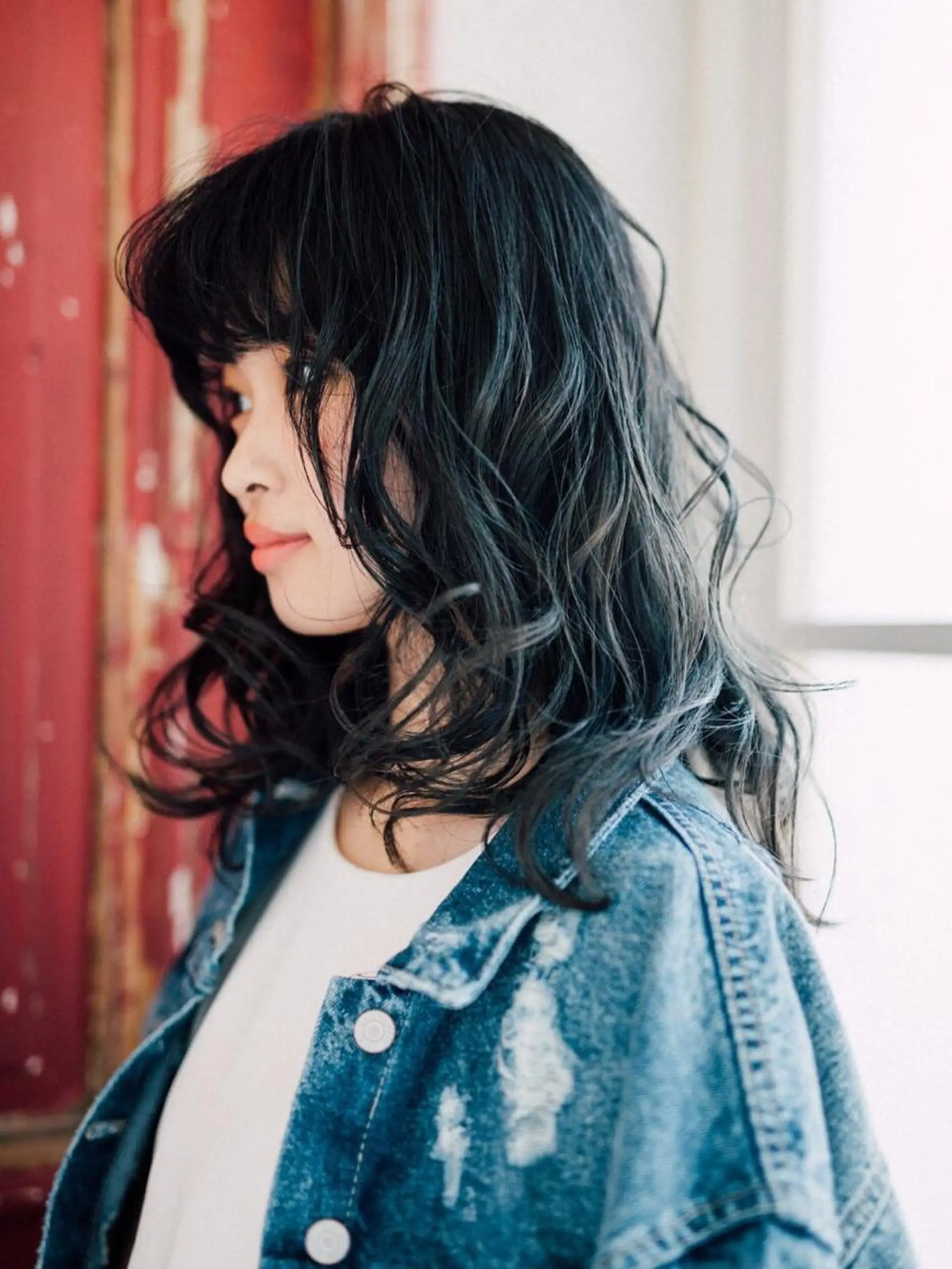 セミロング ヘアカラー トリートメント -5歳大人ﾊｲﾗｲﾄ ✨津嘉山のヘアスタイル