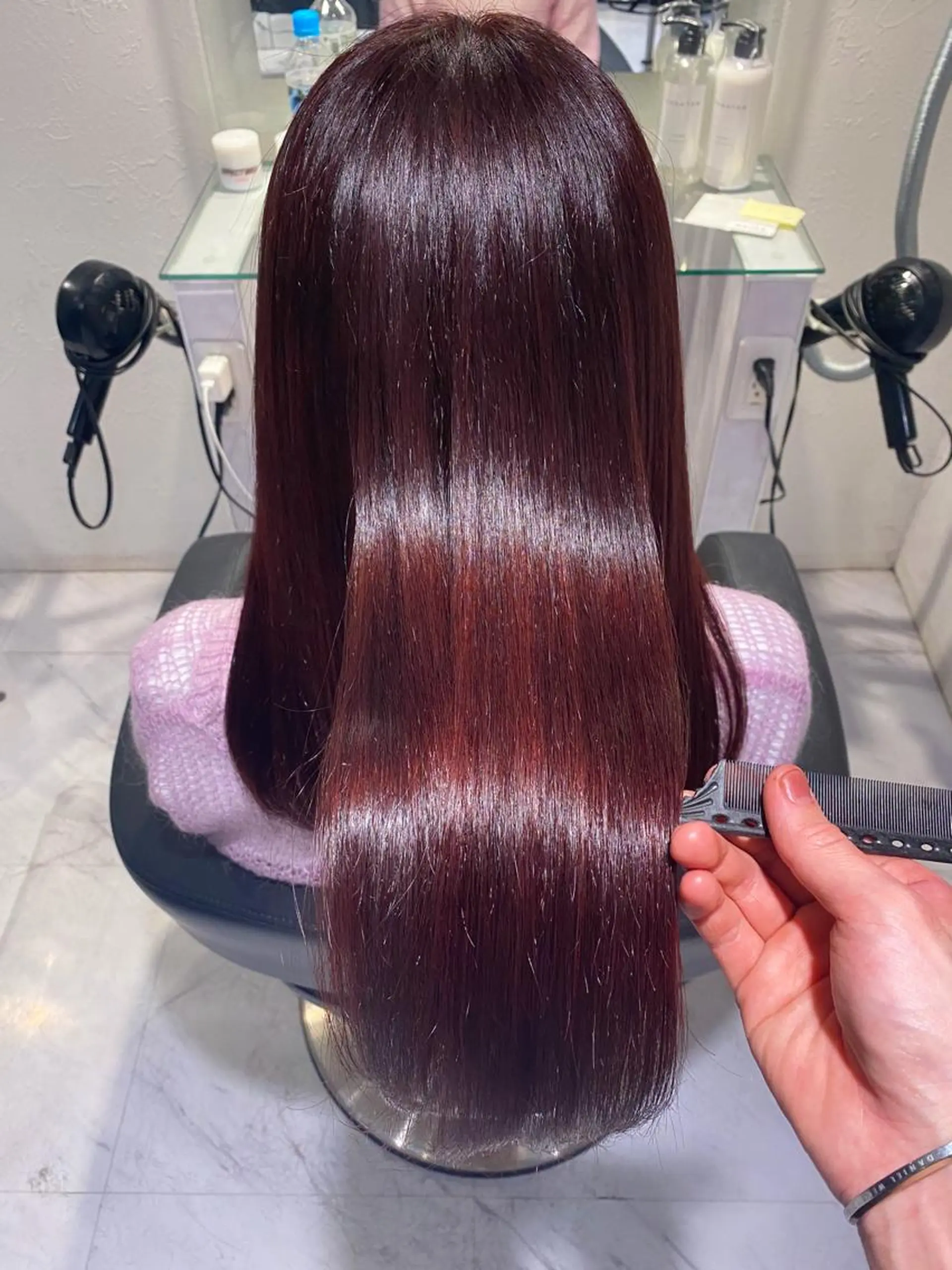 セミロング カット トリートメント ヘッドスパ 透明感♡グレージュ ♡ミルクティー♡のヘアスタイル