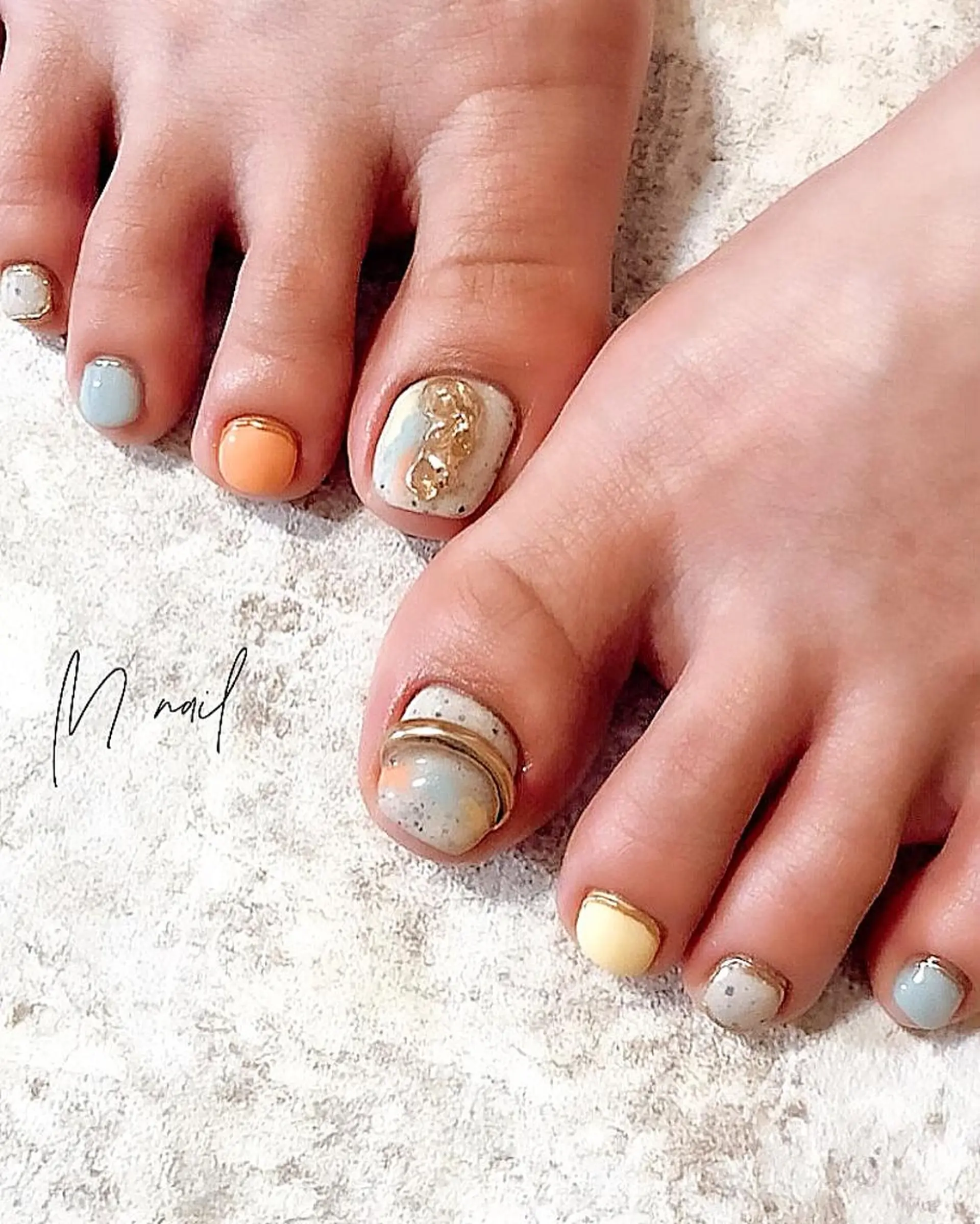 ネイル フットネイル Home salon M nailのネイルデザイン