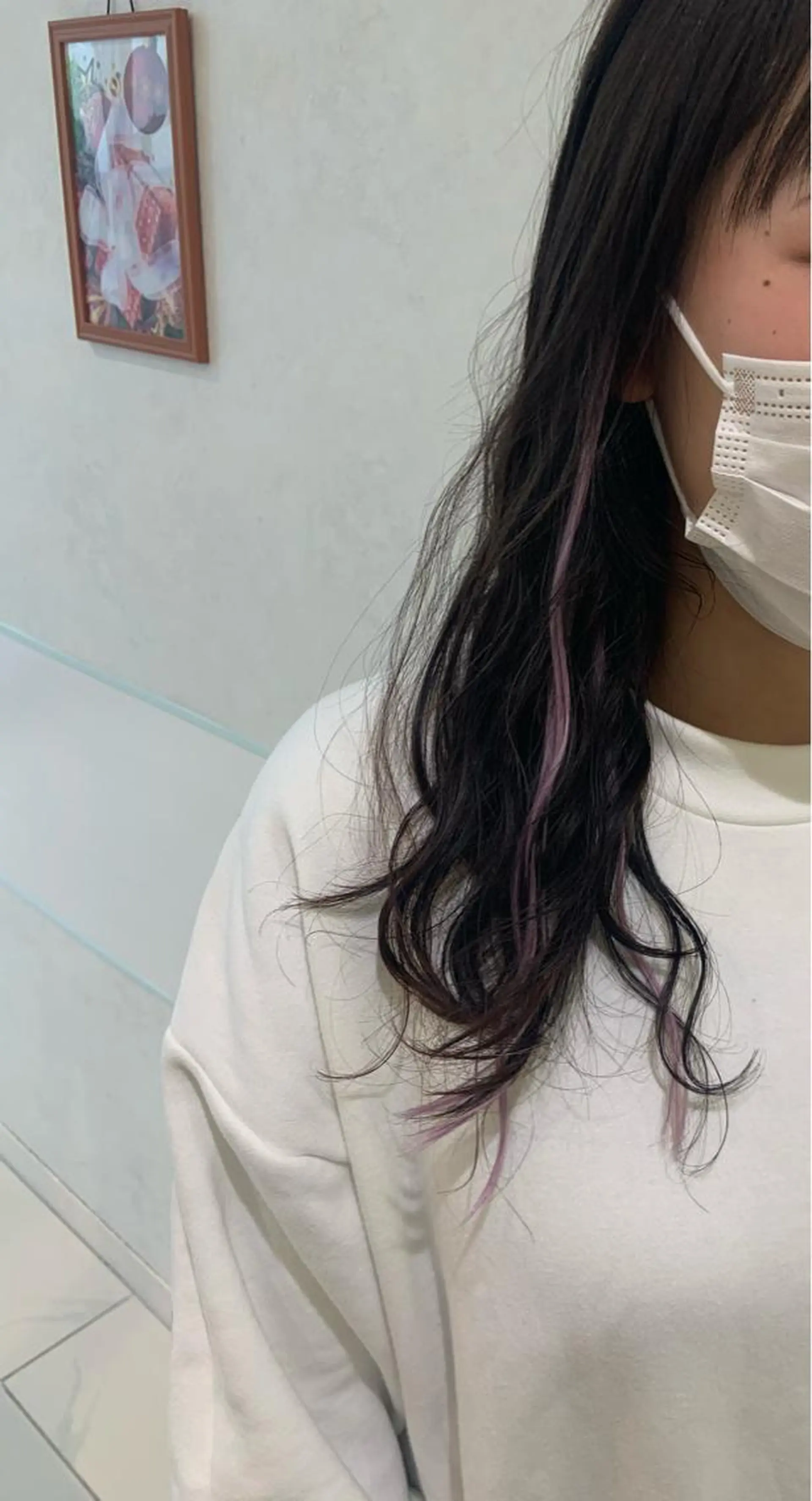 ロング カラー パーマ ヘアアレンジ ハイトーンカラー🤍 山下 優華のヘアスタイル