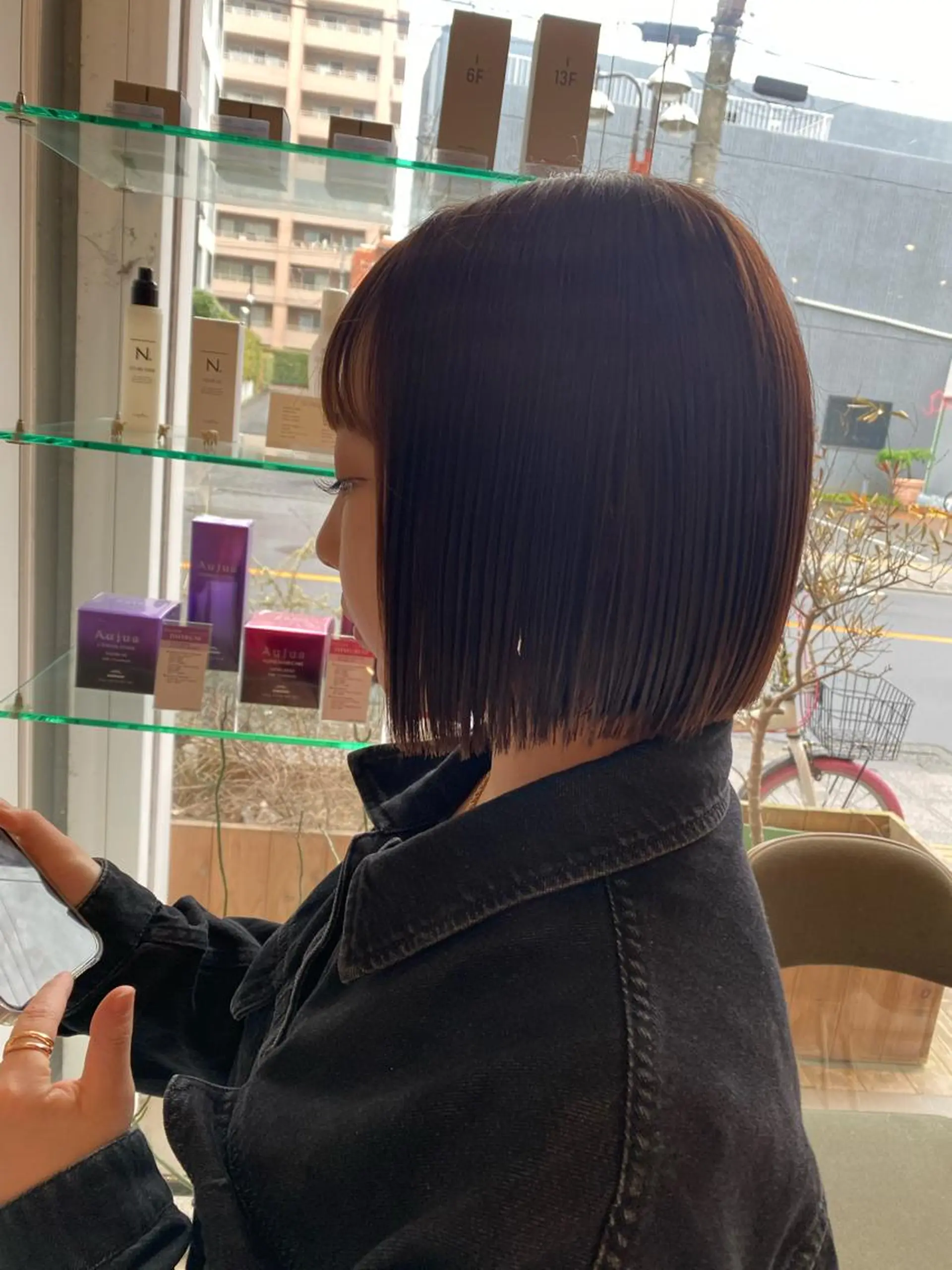 ショート カラー ボブ ｱｵﾇﾏﾐﾕ☁️ /ボブ/ハイトーン/のヘアスタイル