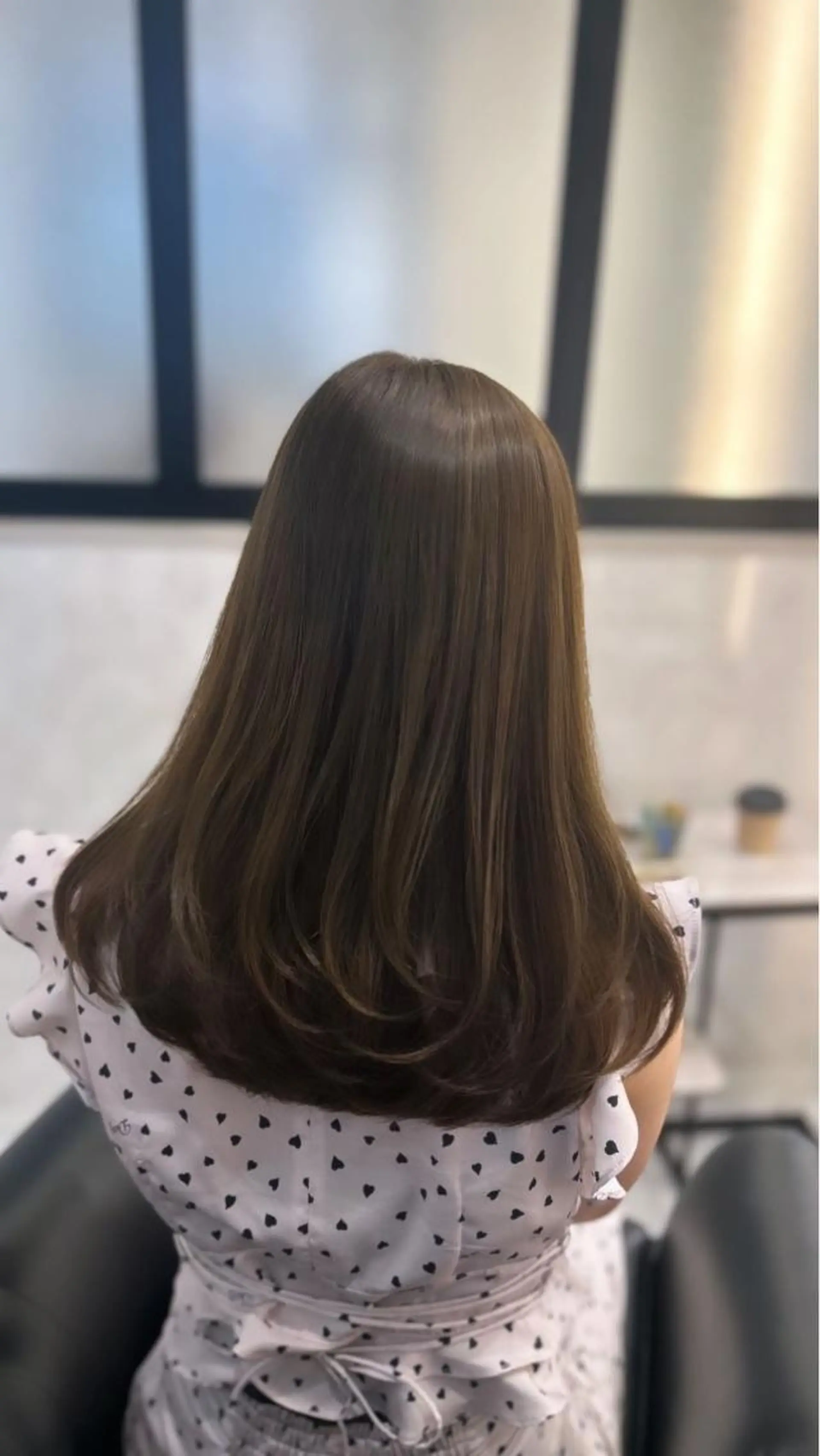 セミロング カラー ヘアカラー トリートメント &chaLme   心斎橋所属・emi/髪質改善/ 韓国風/艶カラーのヘアスタイル