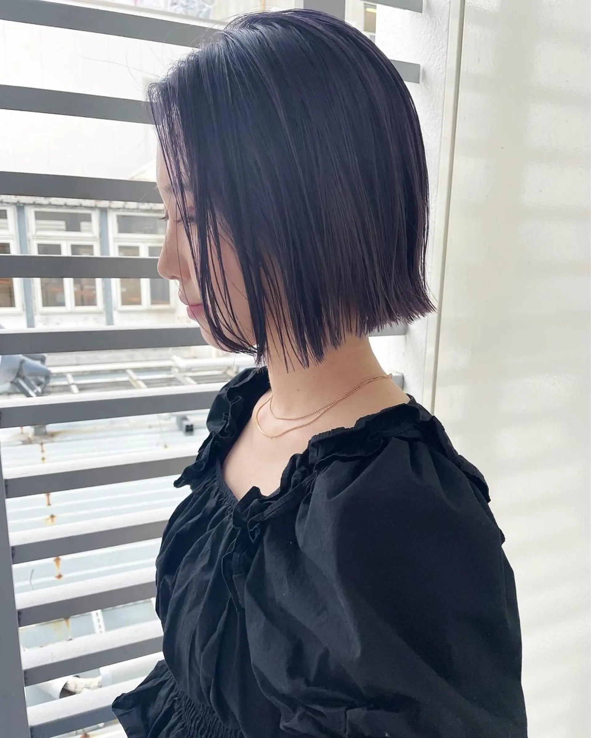 ショート カラー アッシュ ラベンダーカラー ラベンダーアッシュ ボブ カット ヘアカラー トリートメント レイヤー/ボブ/ 顔周り/yukinaのヘアスタイル