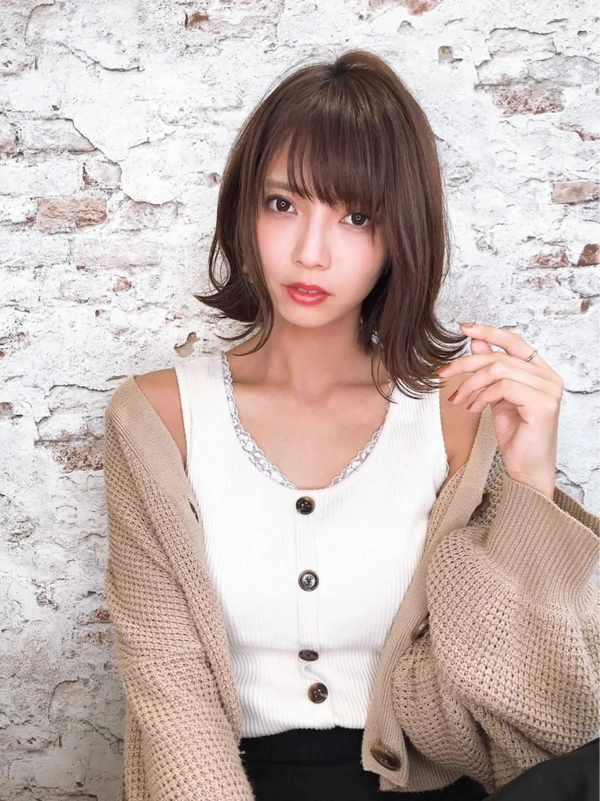 ミディアム 堀田 英樹のヘアスタイル