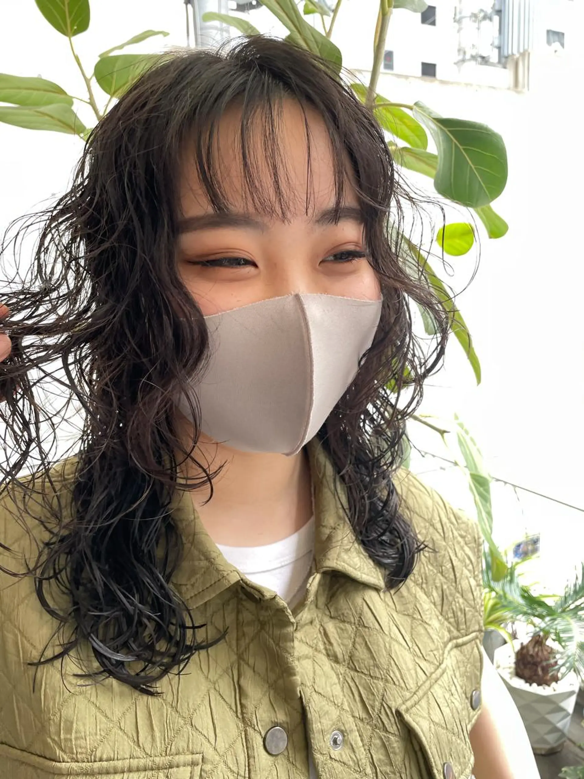 セミロング カラー パーマ カット パーマ トリートメント 南堀江🌿パーマ Tetsu【テツ】のヘアスタイル