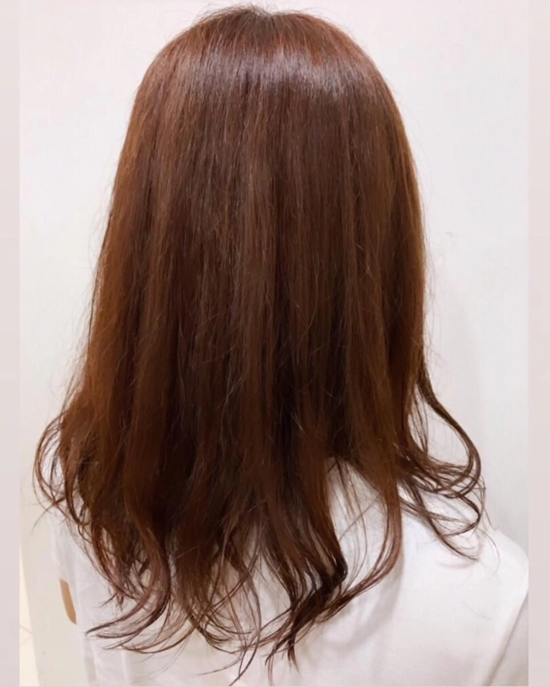 セミロング カラー 脱白髪染め美容師 竹内涼乃のヘアスタイル