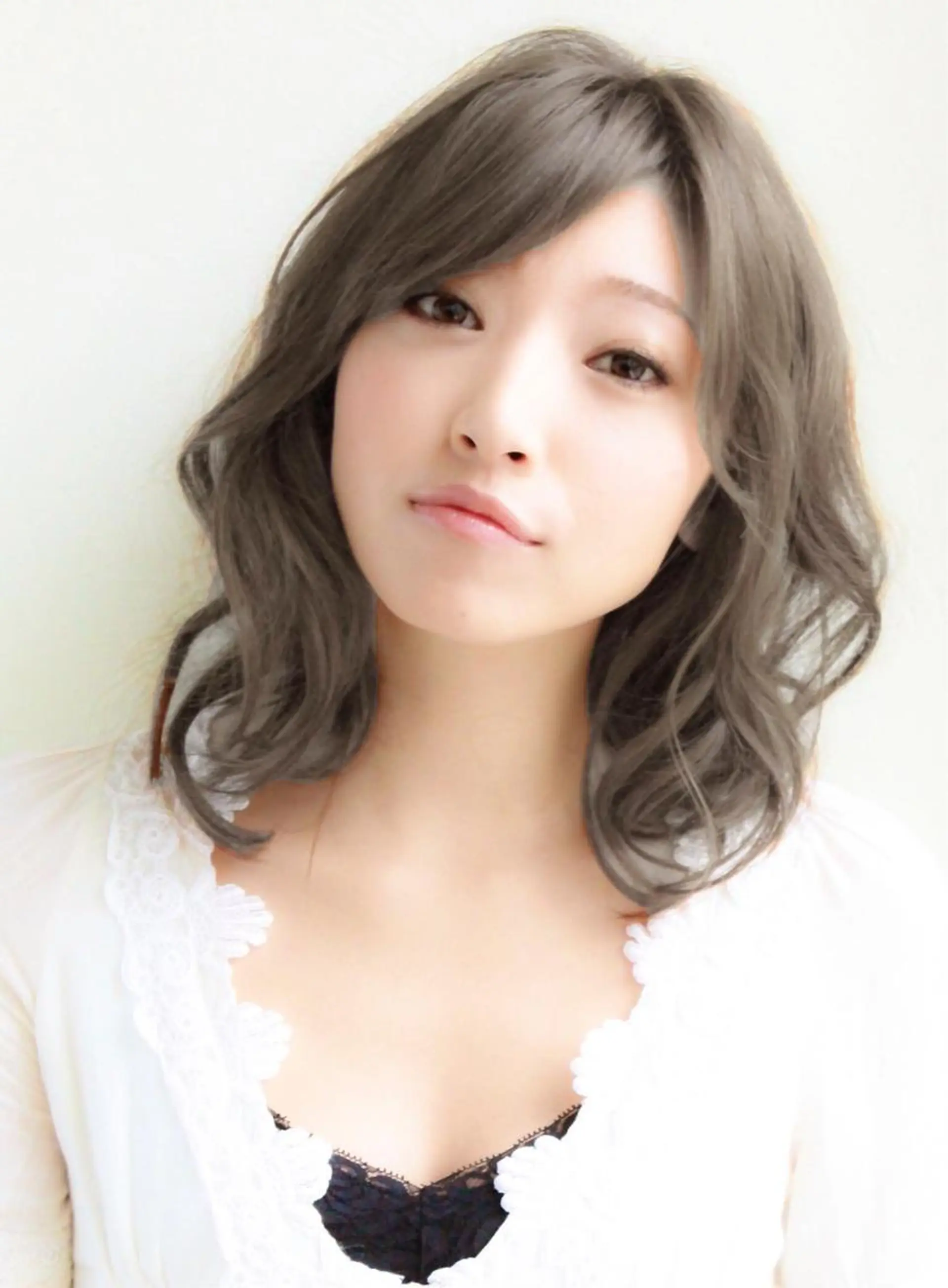 ミディアム カラー パーマ モテ髪透明感❤️ デイズヘアカラーのヘアスタイル