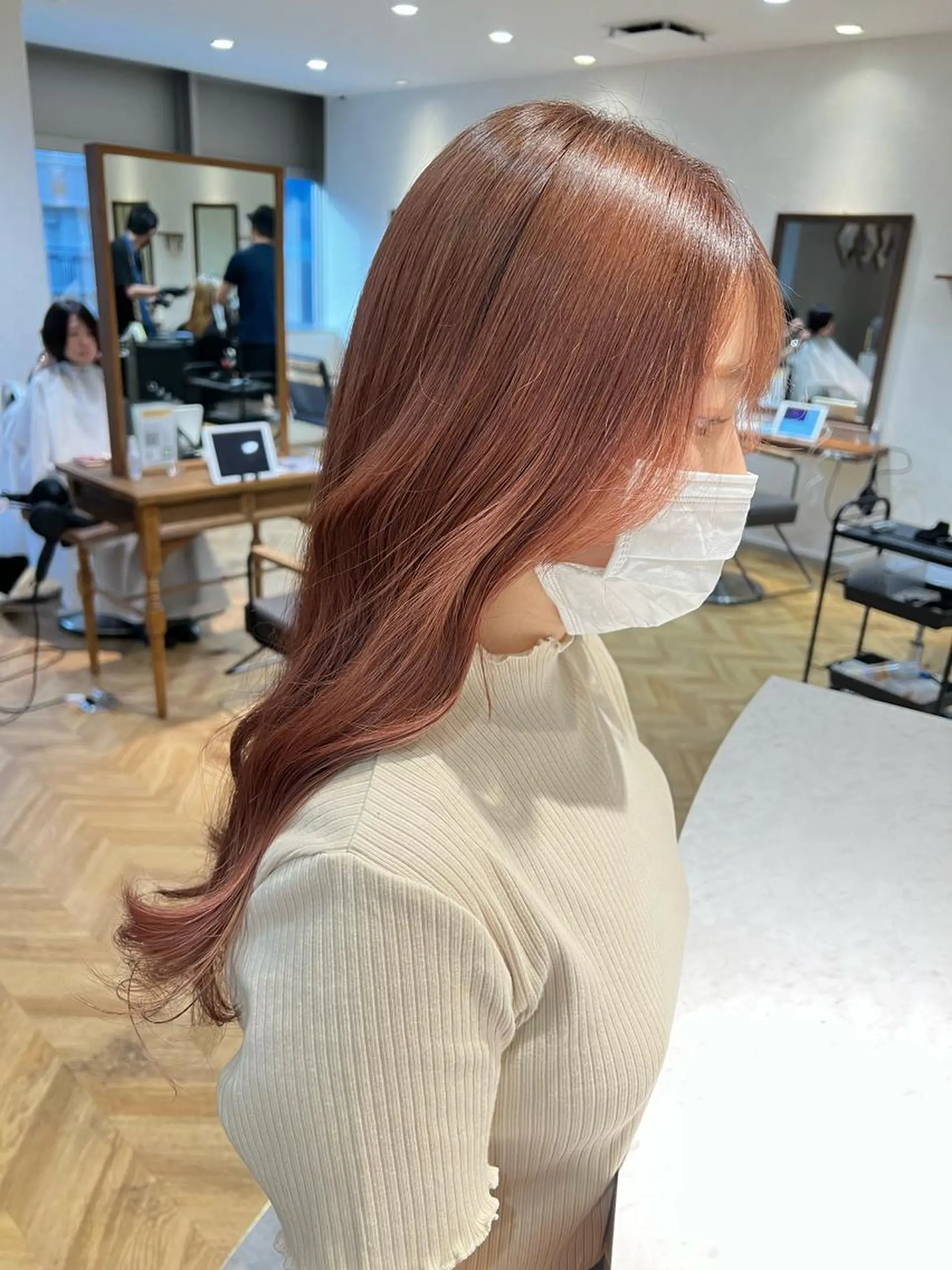 ロング カラー ヘアカラー トリートメント ARIA💎縮毛矯正 ブリーチ💎複雑履歴のヘアスタイル