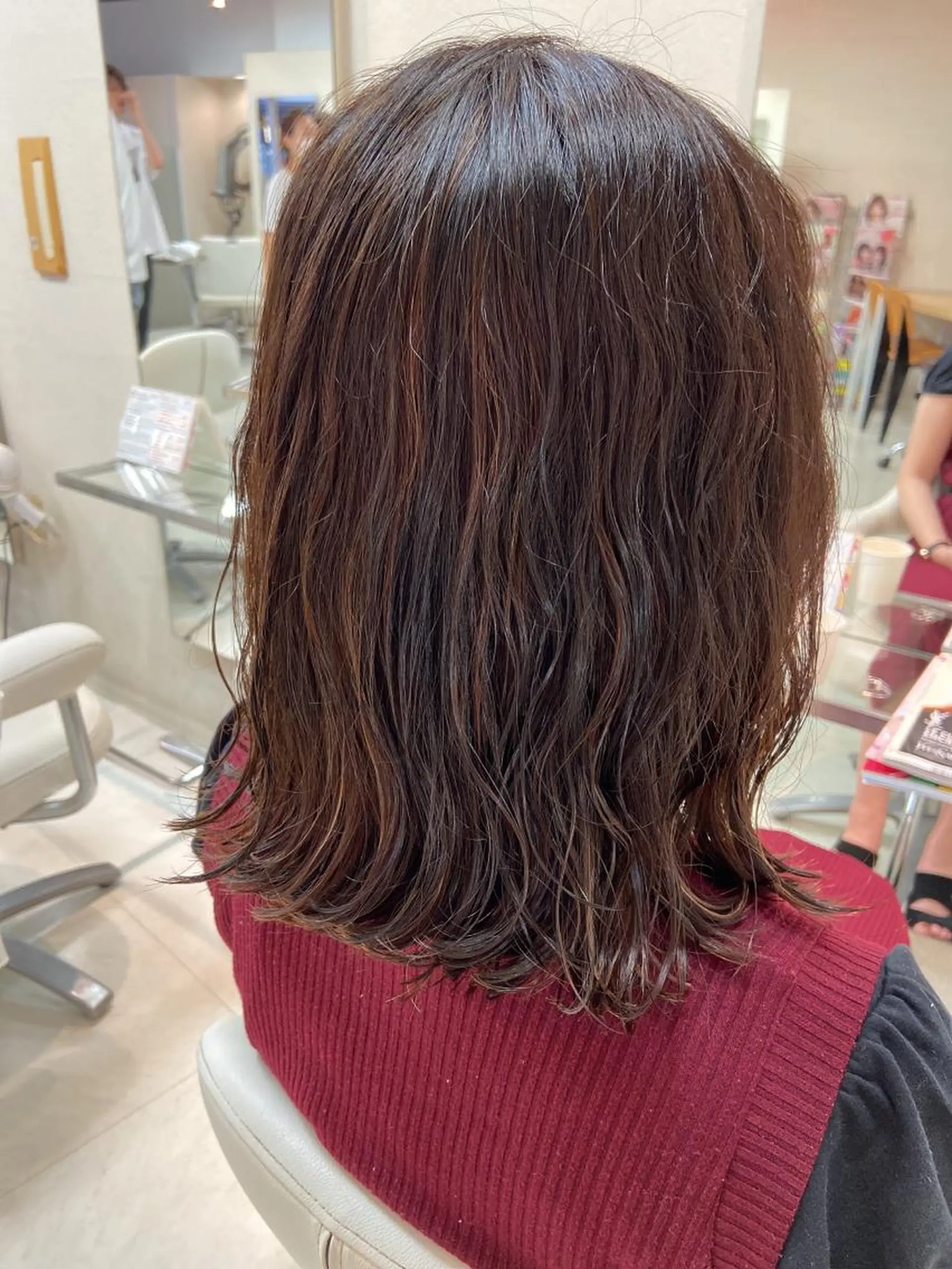 ミディアム カラー ハイライトカラー ハイライト ヘアカラー 菊地 美憂のヘアスタイル