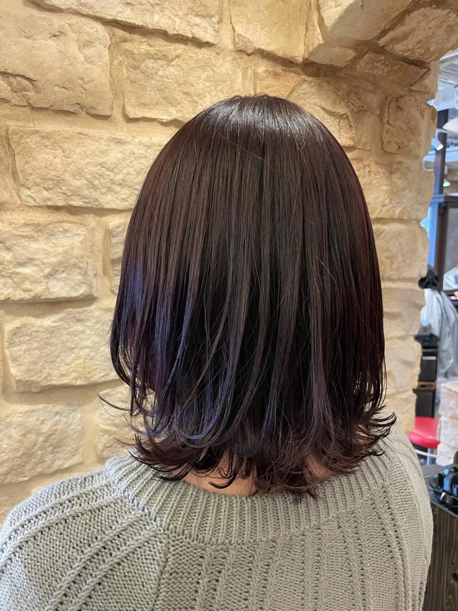 ミディアム カット ヘアカラー トリートメント 星野 茉由のヘアスタイル