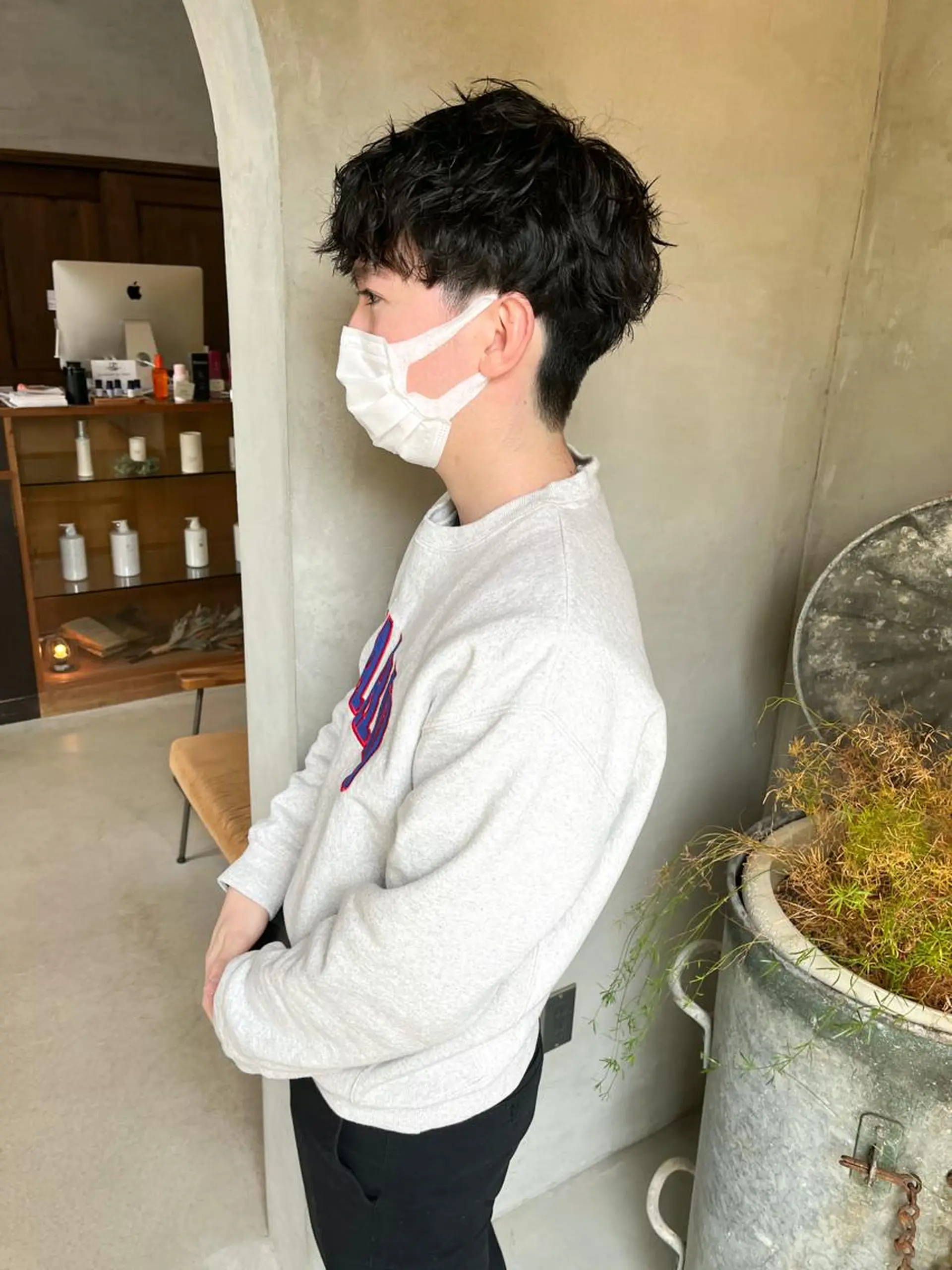 ショート パーマ メンズ Musee plume所属・荻野七菜子 ボブのヘアスタイル