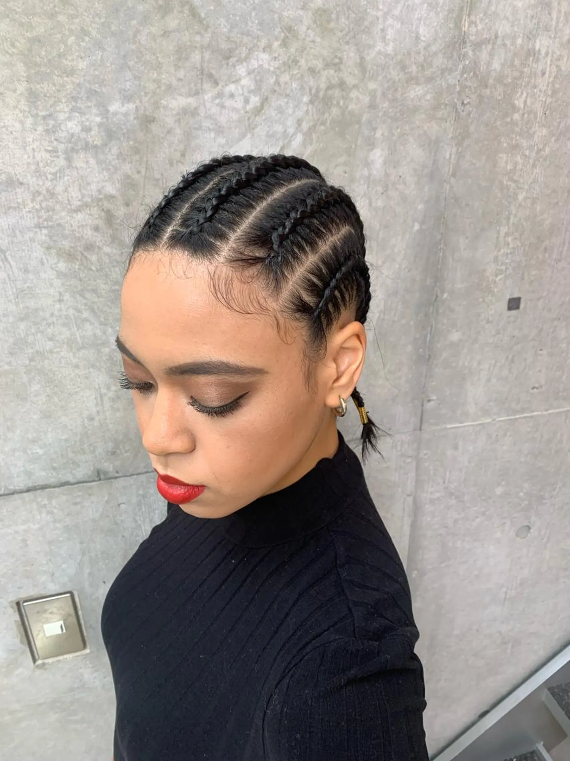 ミディアム ヘアアレンジ エクステ ヘアセット HARURU🪮✨ ブレイズ海外ヘアのヘアスタイル