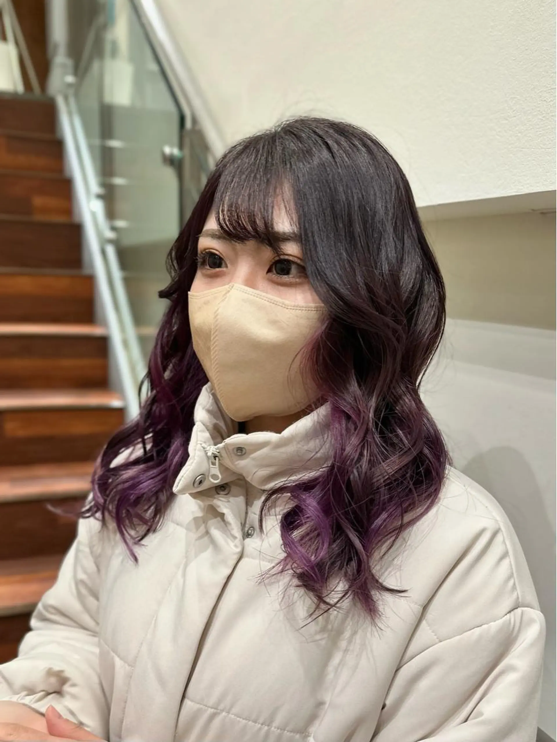 セミロング カラー グラデーションカラー Savoir GRANMASH【サヴォア　グランマッシュ】所属・ショート/レイヤー/ 透明感/グレージュのヘアスタイル