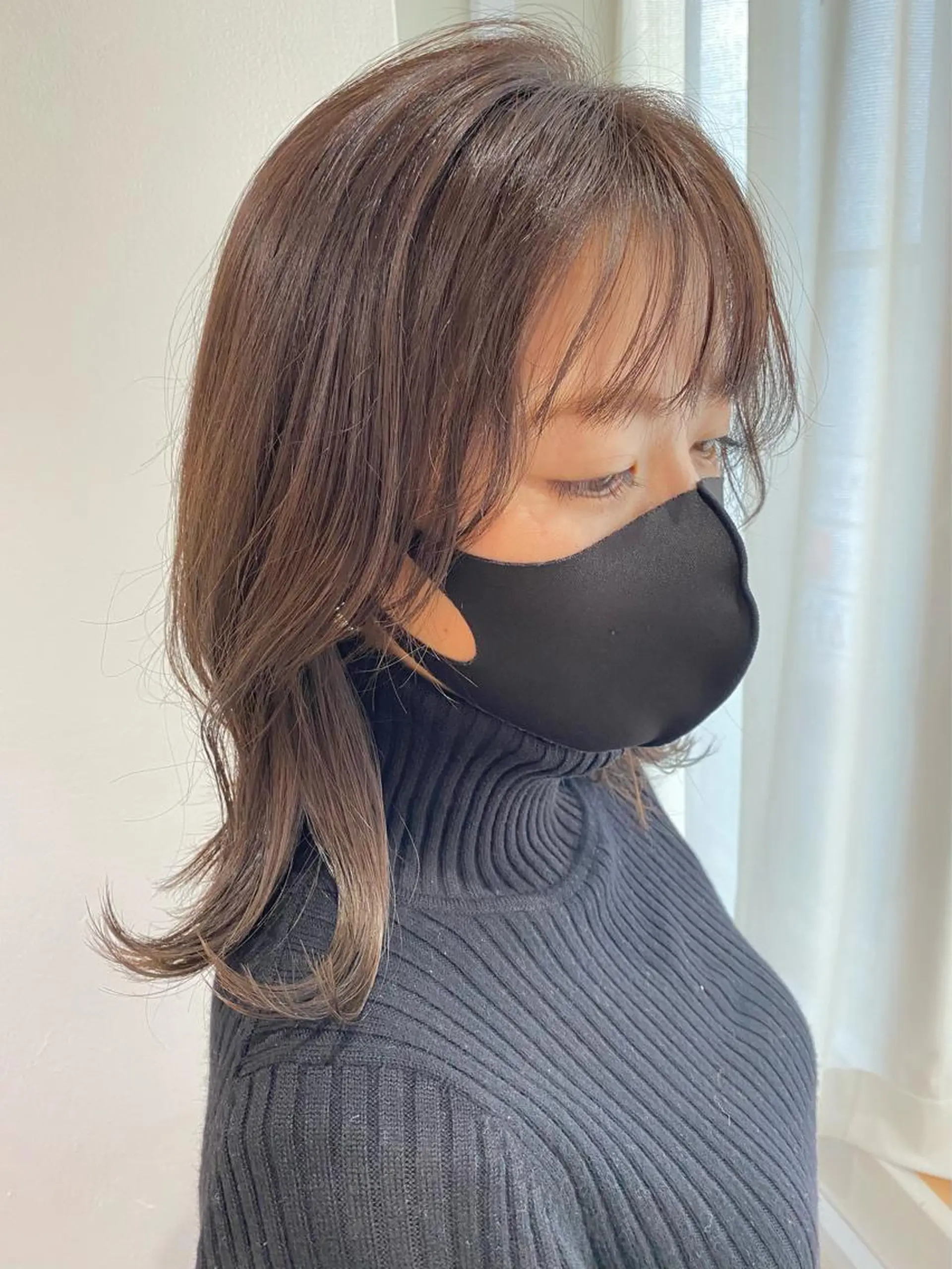 ミディアム カラー ヘアアレンジ カット ヘアカラー トリートメント IVY joure Suzu.のヘアスタイル