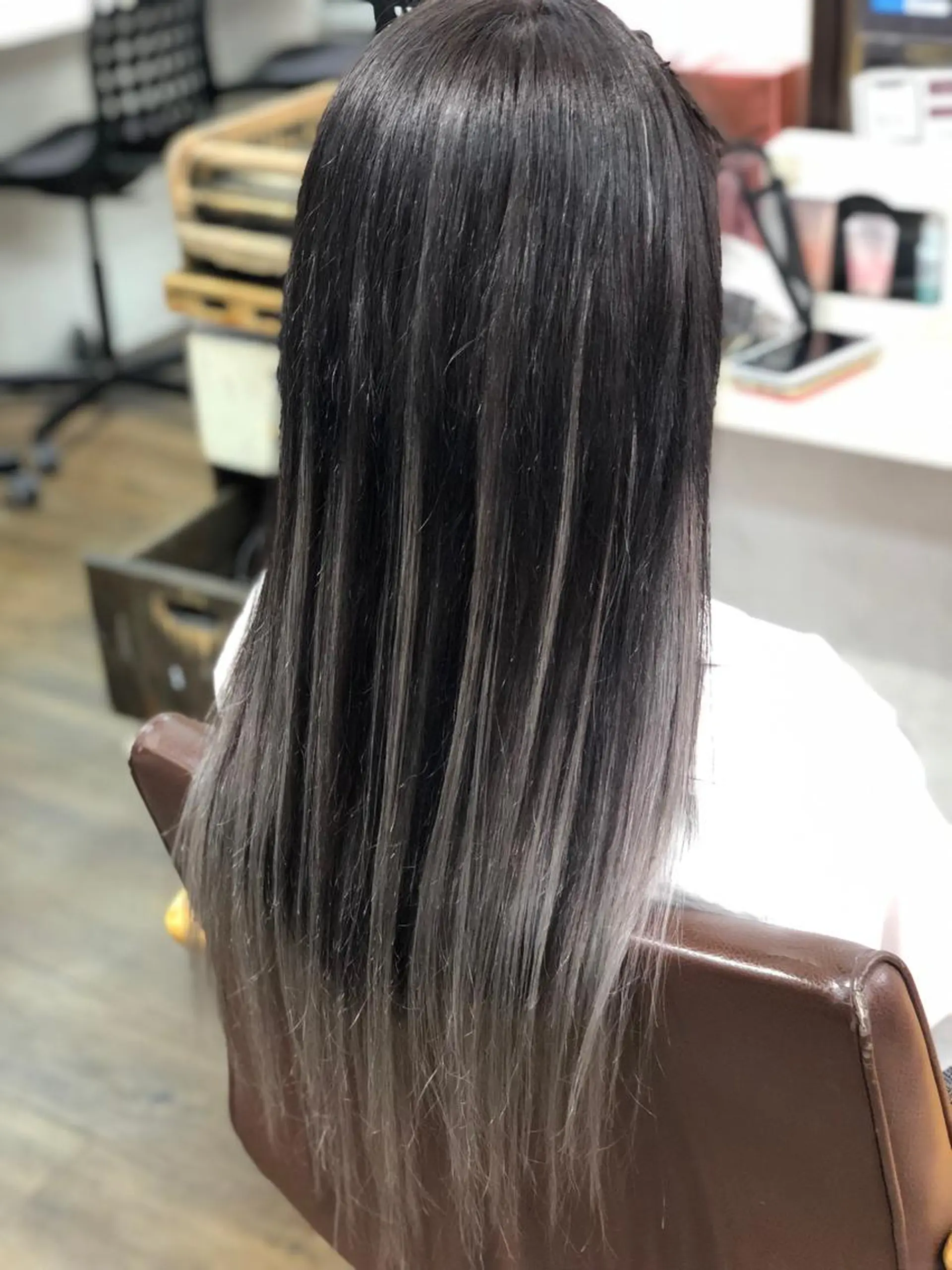 ミディアム エクステ ハイライト 髪質改善ストレートo rメンズスタイル今岡のヘアスタイル